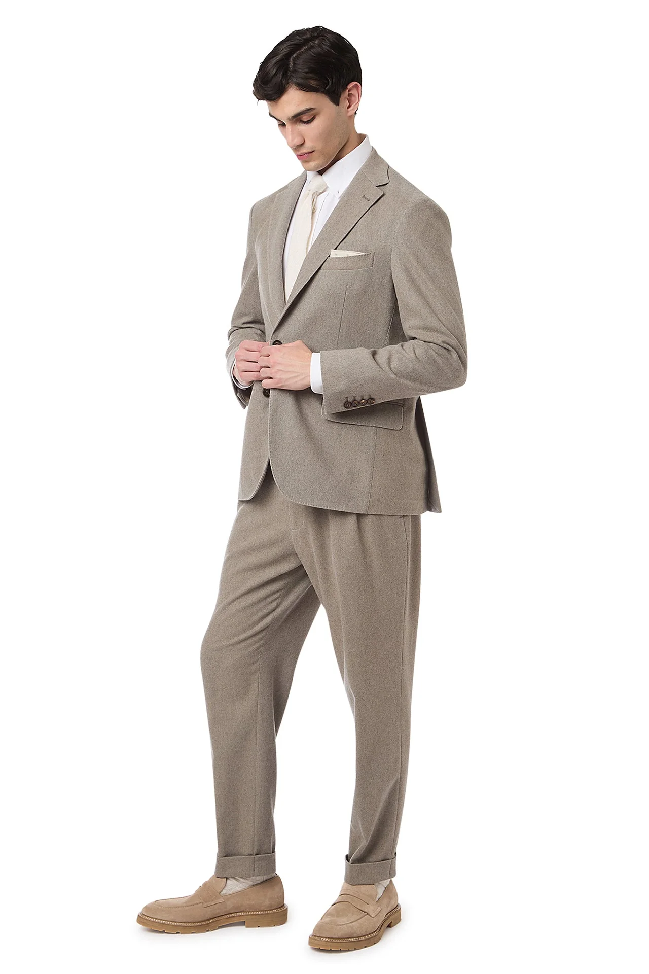 SINGLE-BREASTED SUIT WITH PENCED PANTS - Image 3