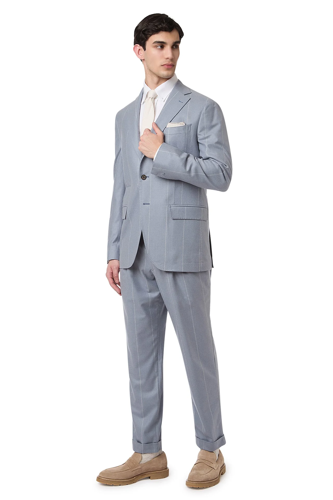 SINGLE-BREASTED SUIT WITH PENCED PANTS - Image 3
