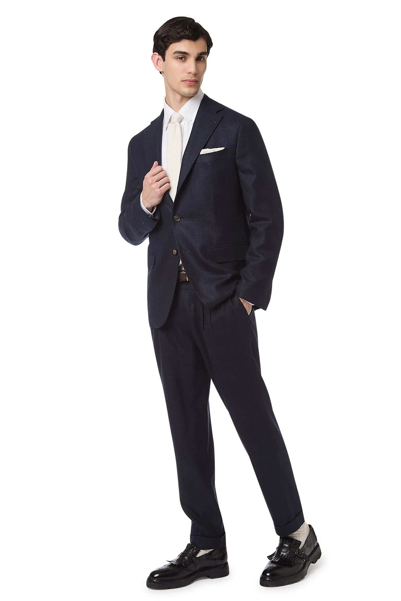 SINGLE-BREASTED SUIT WITH PENCED PANTS - Image 3