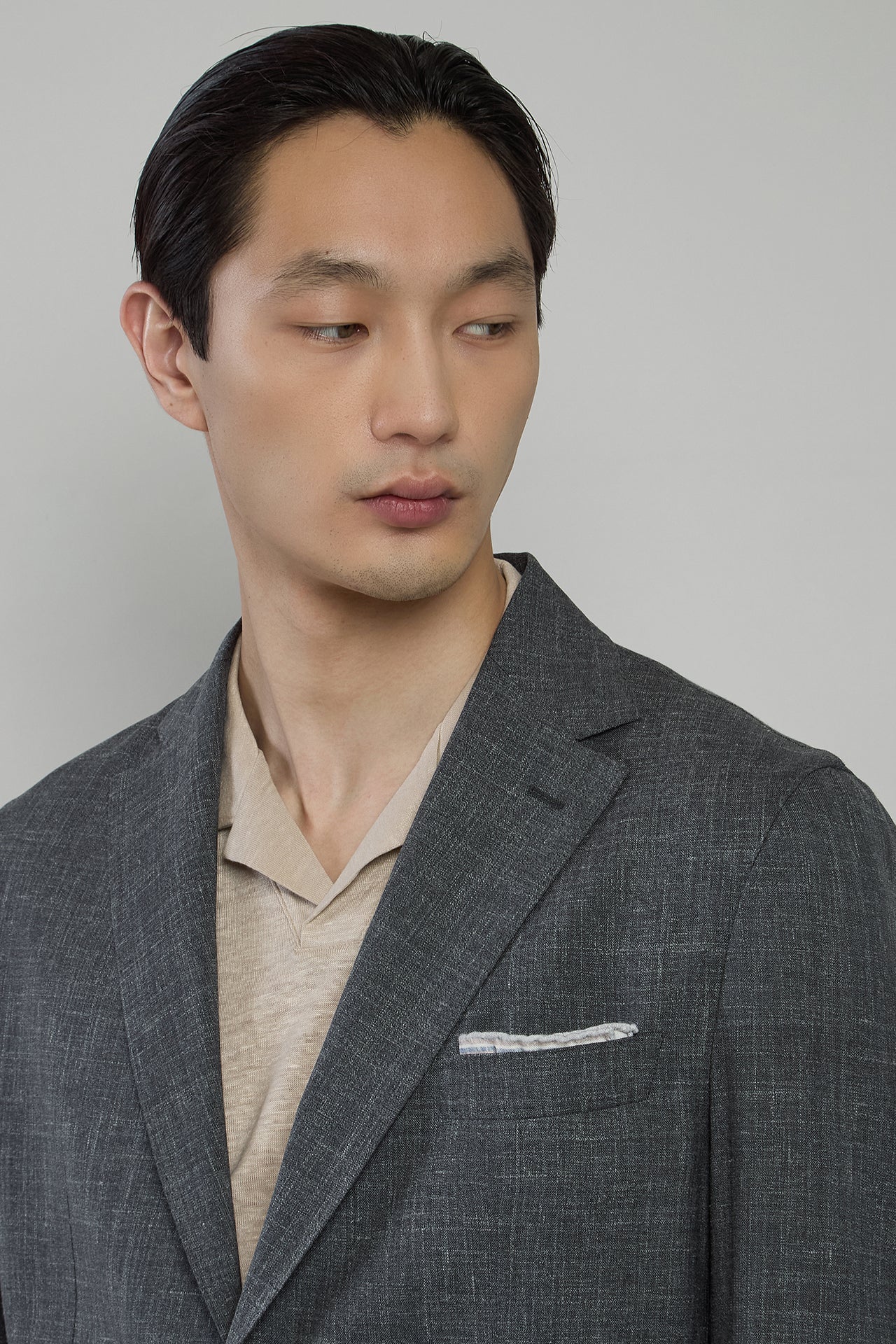Men's Single-Breasted Wool Silk Linen Slim Suit | Eleventy - Image 4
