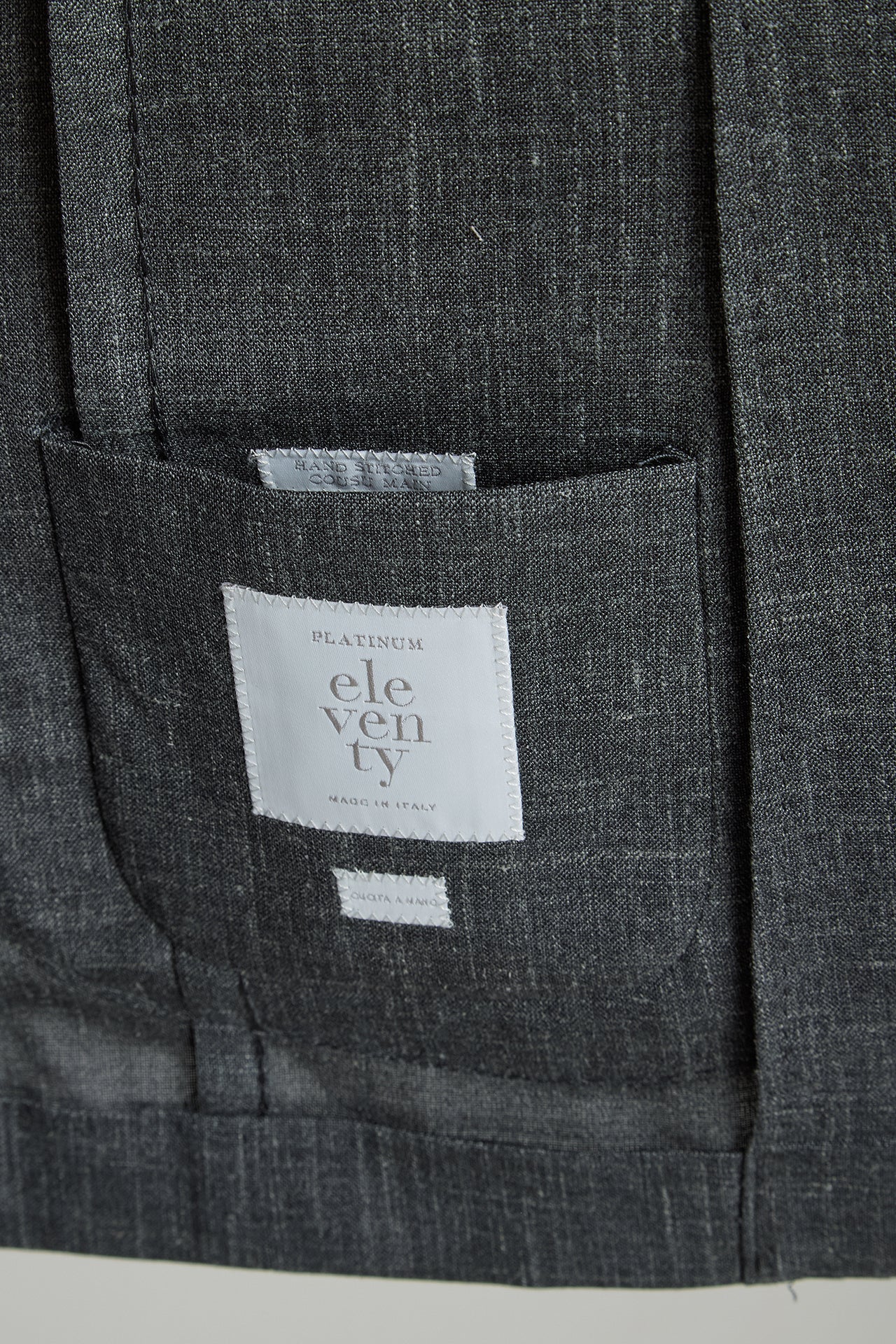 Men's Single-Breasted Wool Silk Linen Slim Suit | Eleventy - Image 6