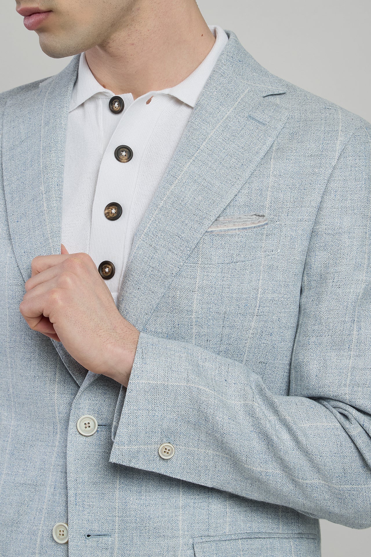 Men's Slim Fit Single-Breasted Pinstripe Linen Suit | Eleventy - Image 5