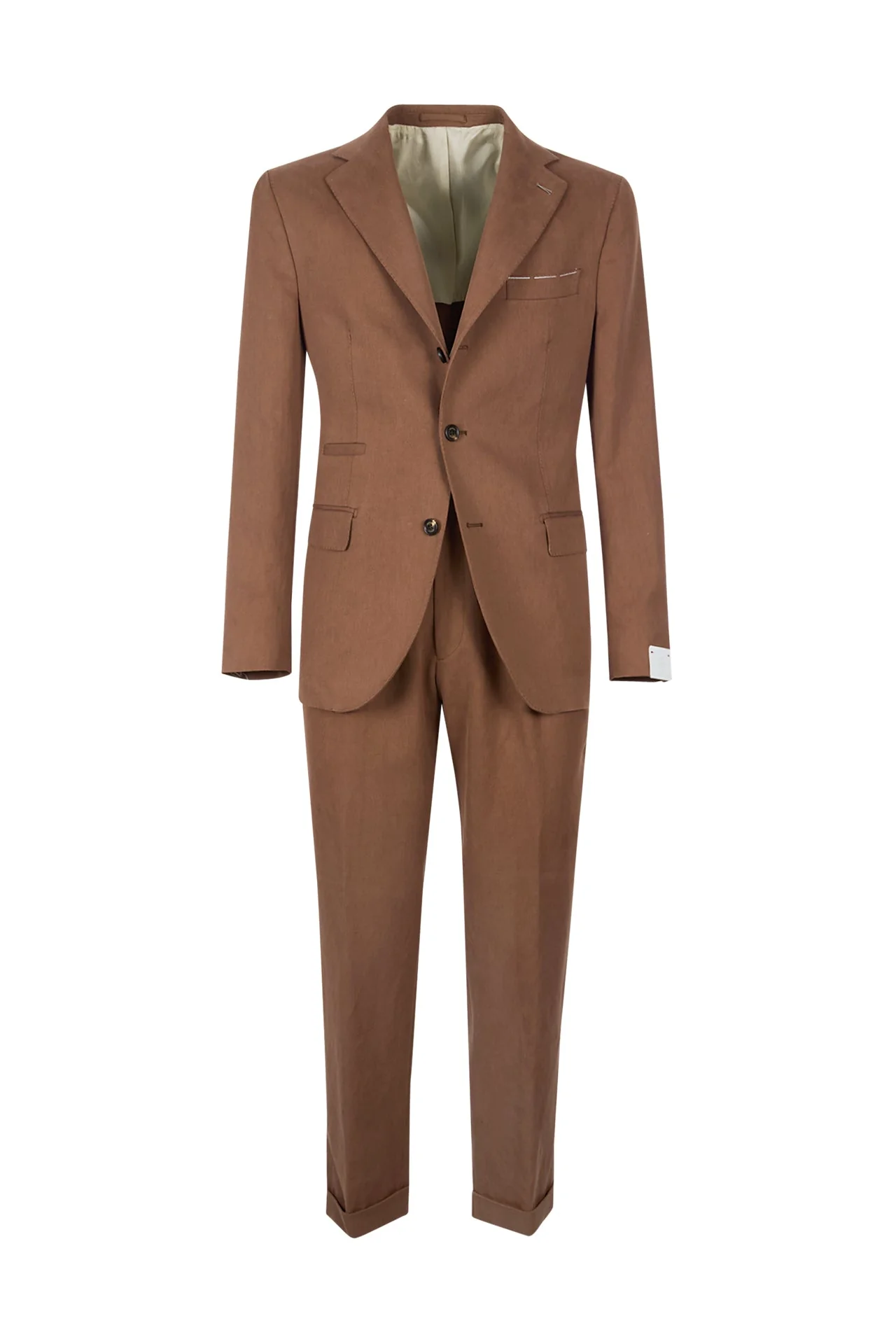 Men's Slim Fit Single-Breasted Linen Suit with Pleats | Eleventy - Image 5