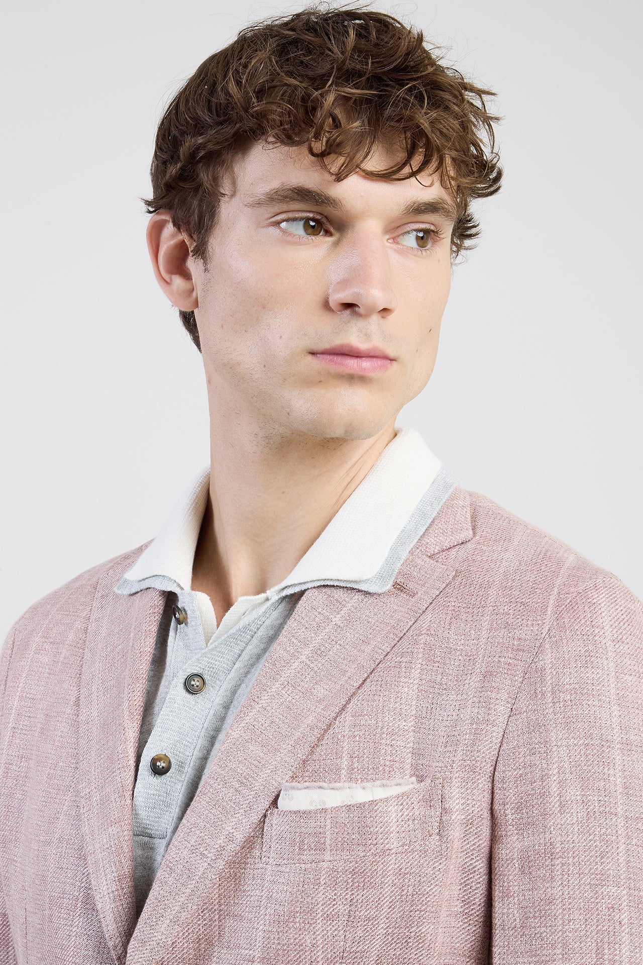 Single-Breasted Linen Cashmere and Silk Slim Suit | Eleventy - Image 5