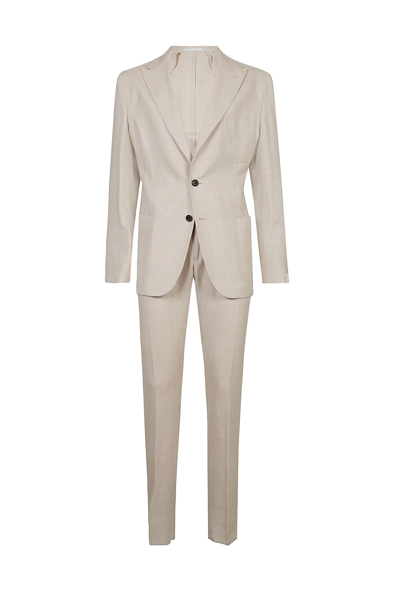 Men's Single-Breasted Linen Wool and Silk Slim Suit | Eleventy