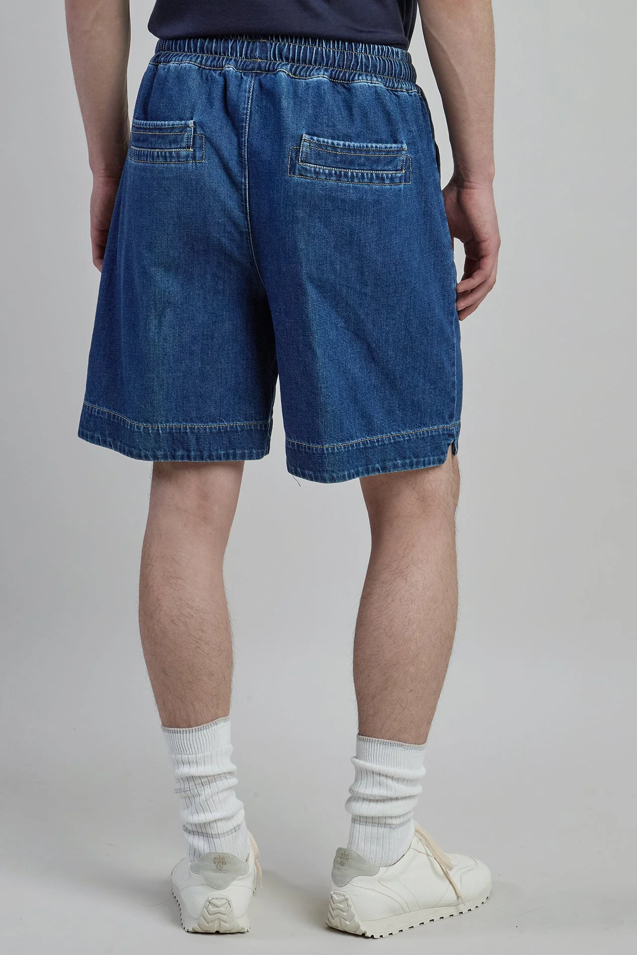 Men's Garment-Dyed Cotton Athletic Bermuda Shorts | Eleventy - Image 3