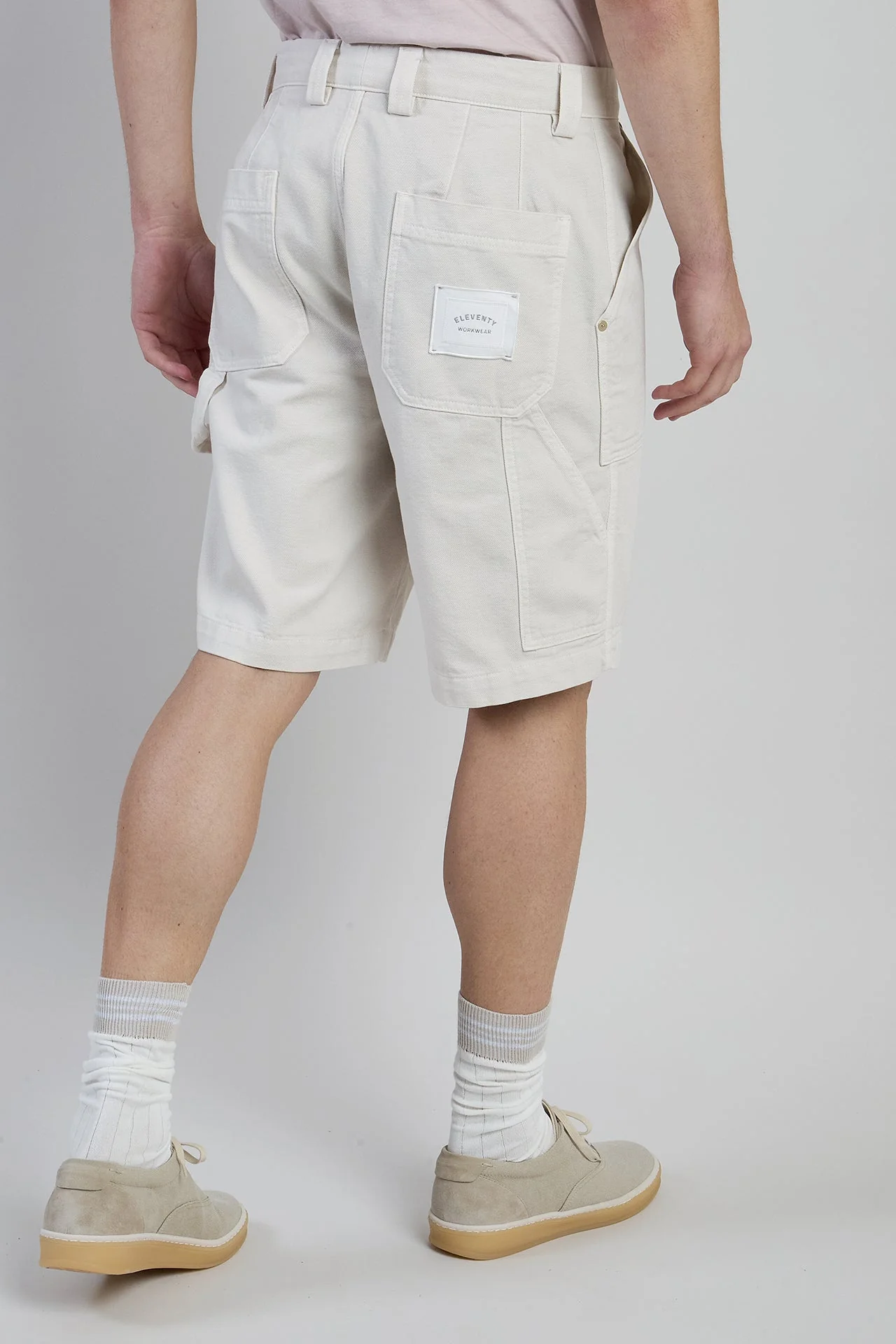 Garment-Dyed Cotton Bermuda Shorts with Fatigue Pockets | Eleventy - Image 3