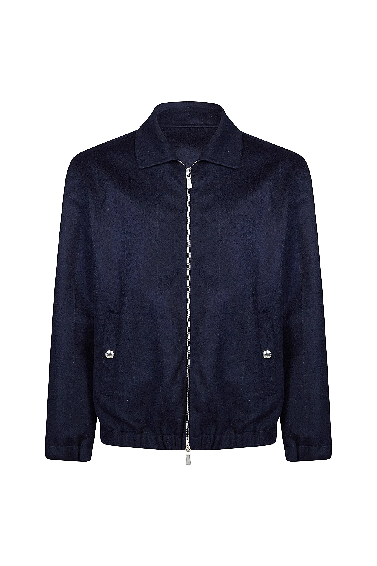 FULL ZIP BOMBER JACKET WITH SHIRT COLLAR