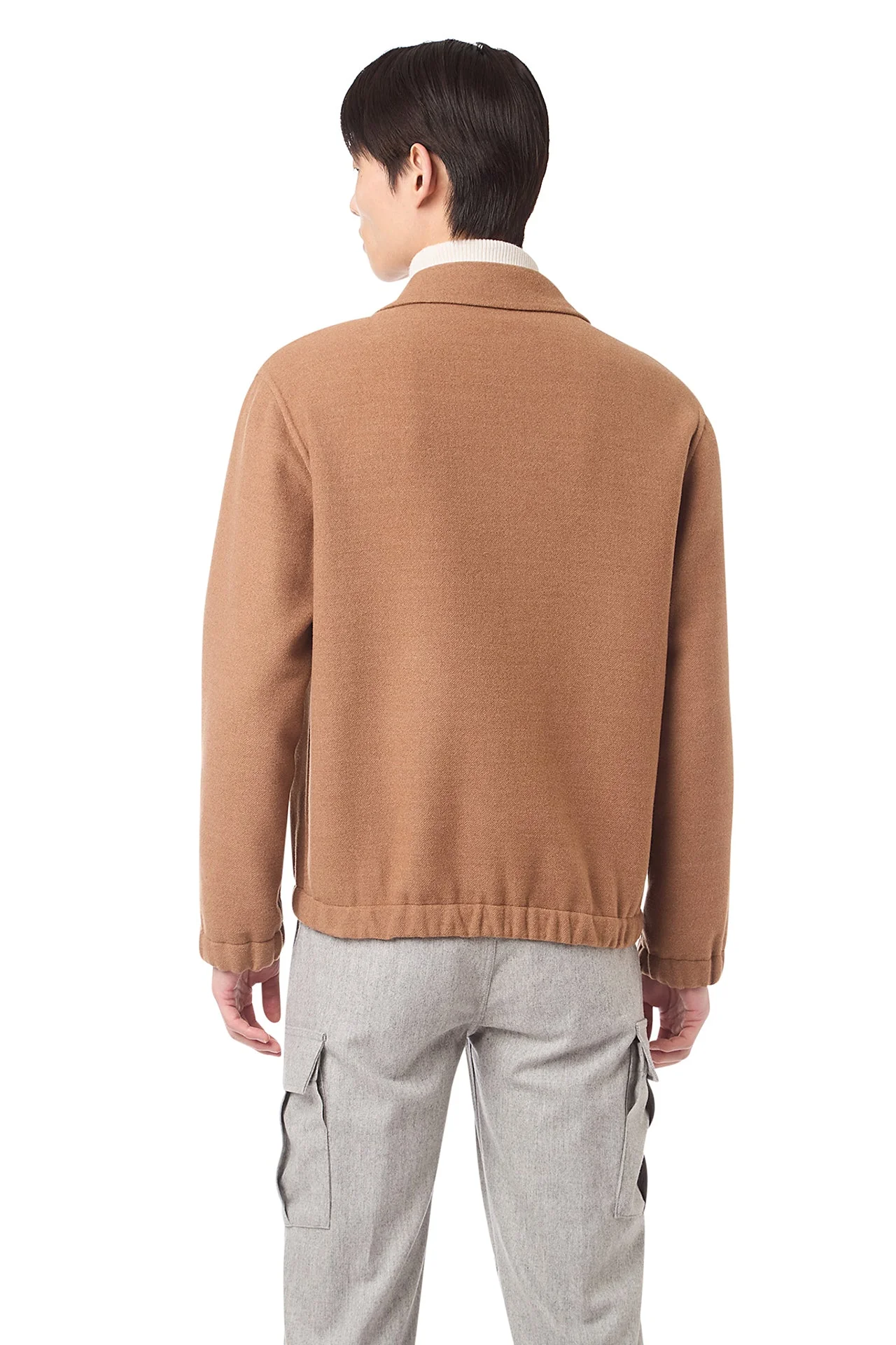 FULL ZIP BOMBER JACKET WITH SHIRT COLLAR - Image 4