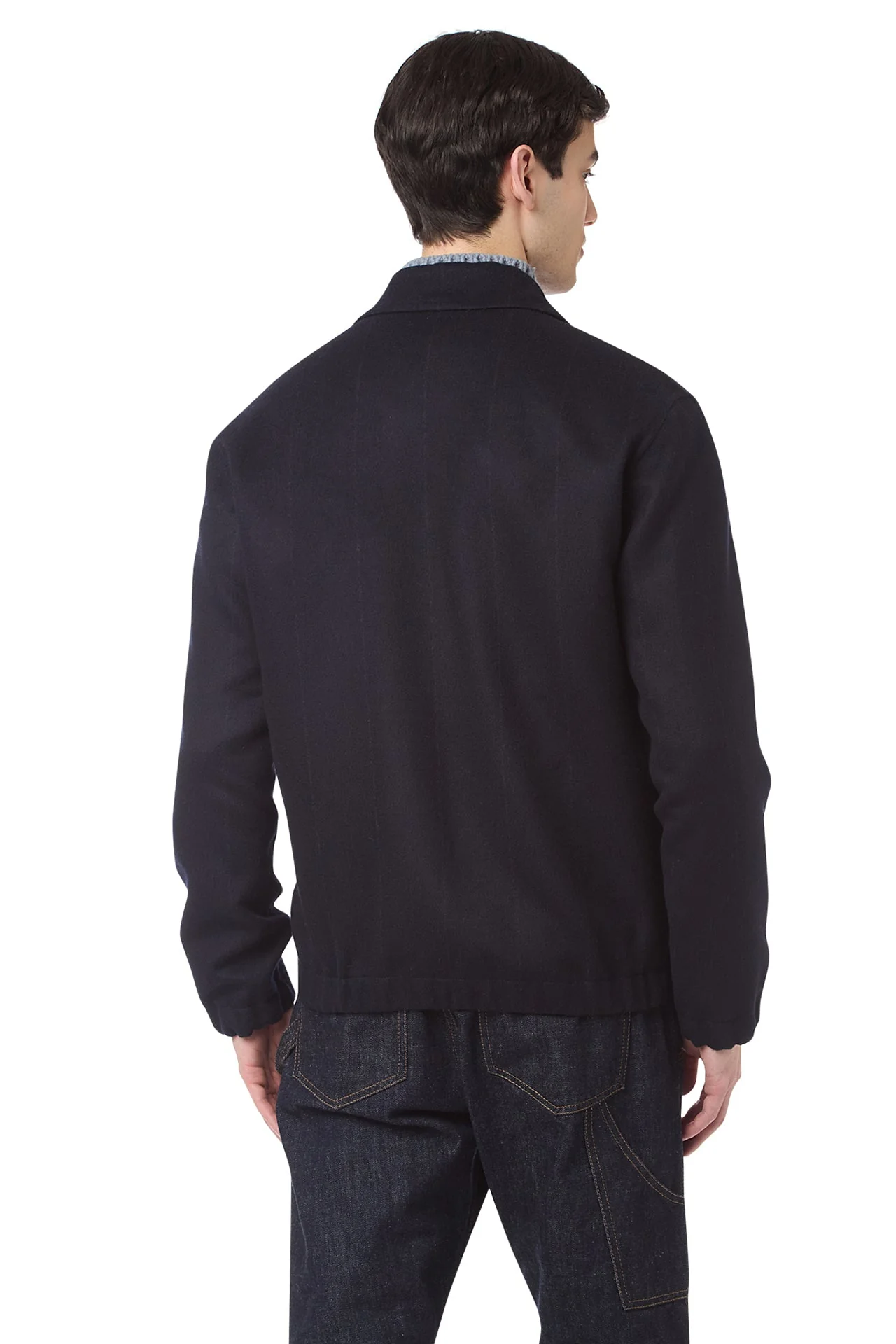 FULL ZIP BOMBER JACKET WITH SHIRT COLLAR - Image 4