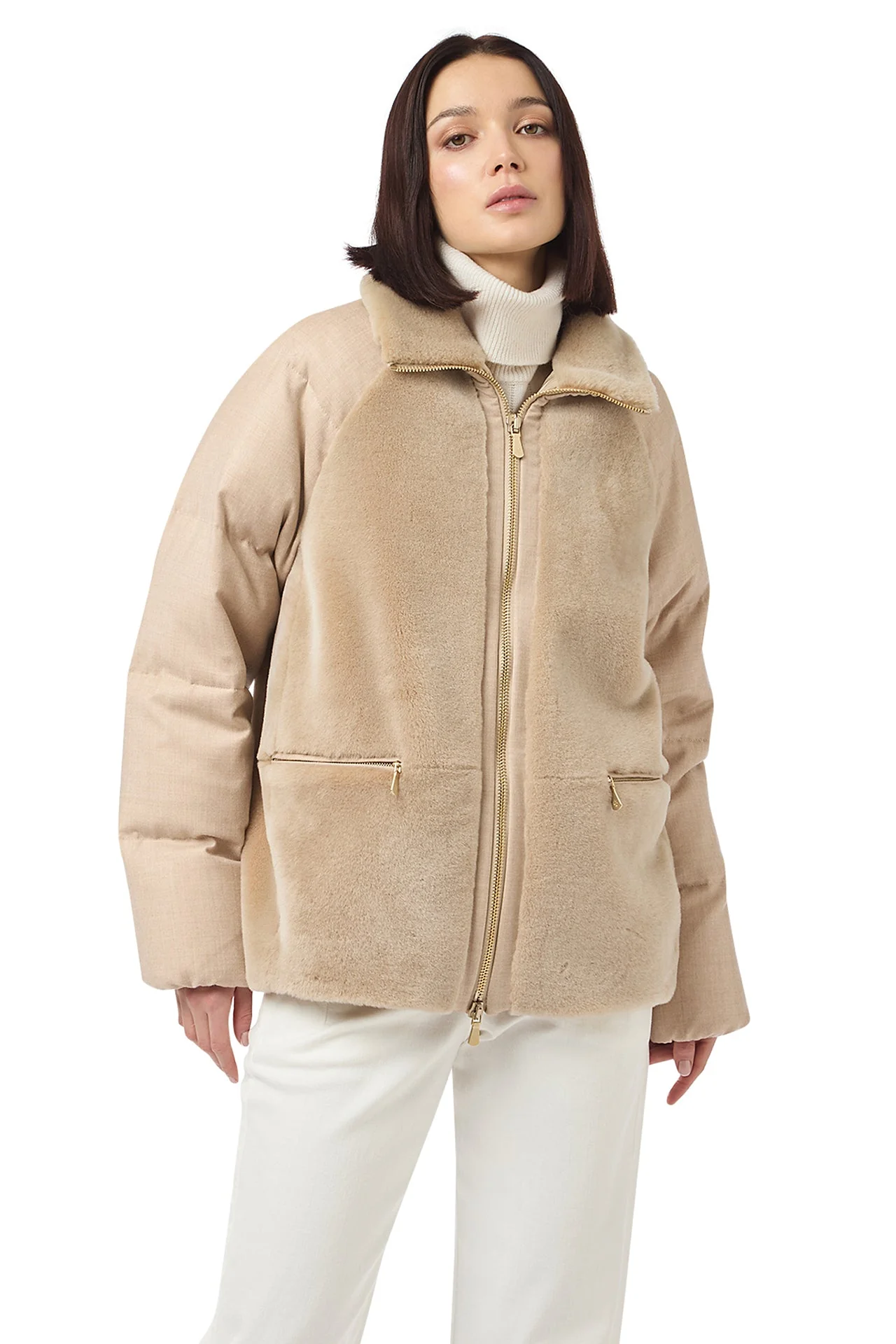 SHEARLING BOMBER JACKET SHEARLING + WOOL - Image 2