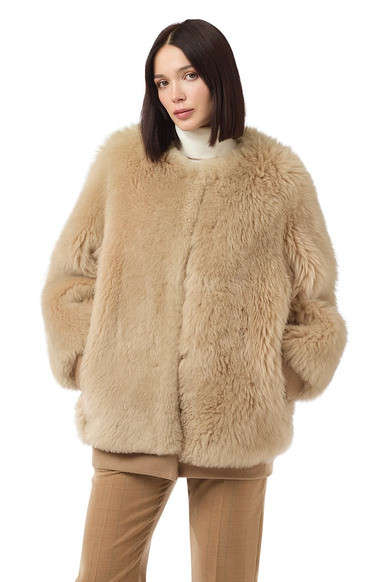 SHEARLING BOMBER JACKET SHEARLING + WOOL - Image 4