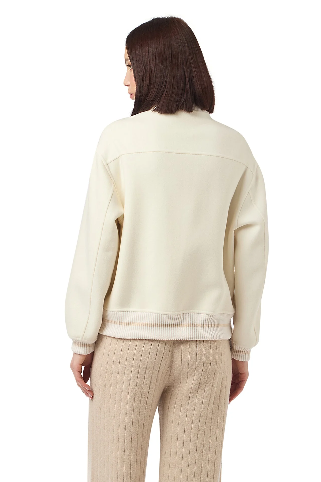 WOOL BOMBER JACKET WITH KNITTED PARTS - Image 4