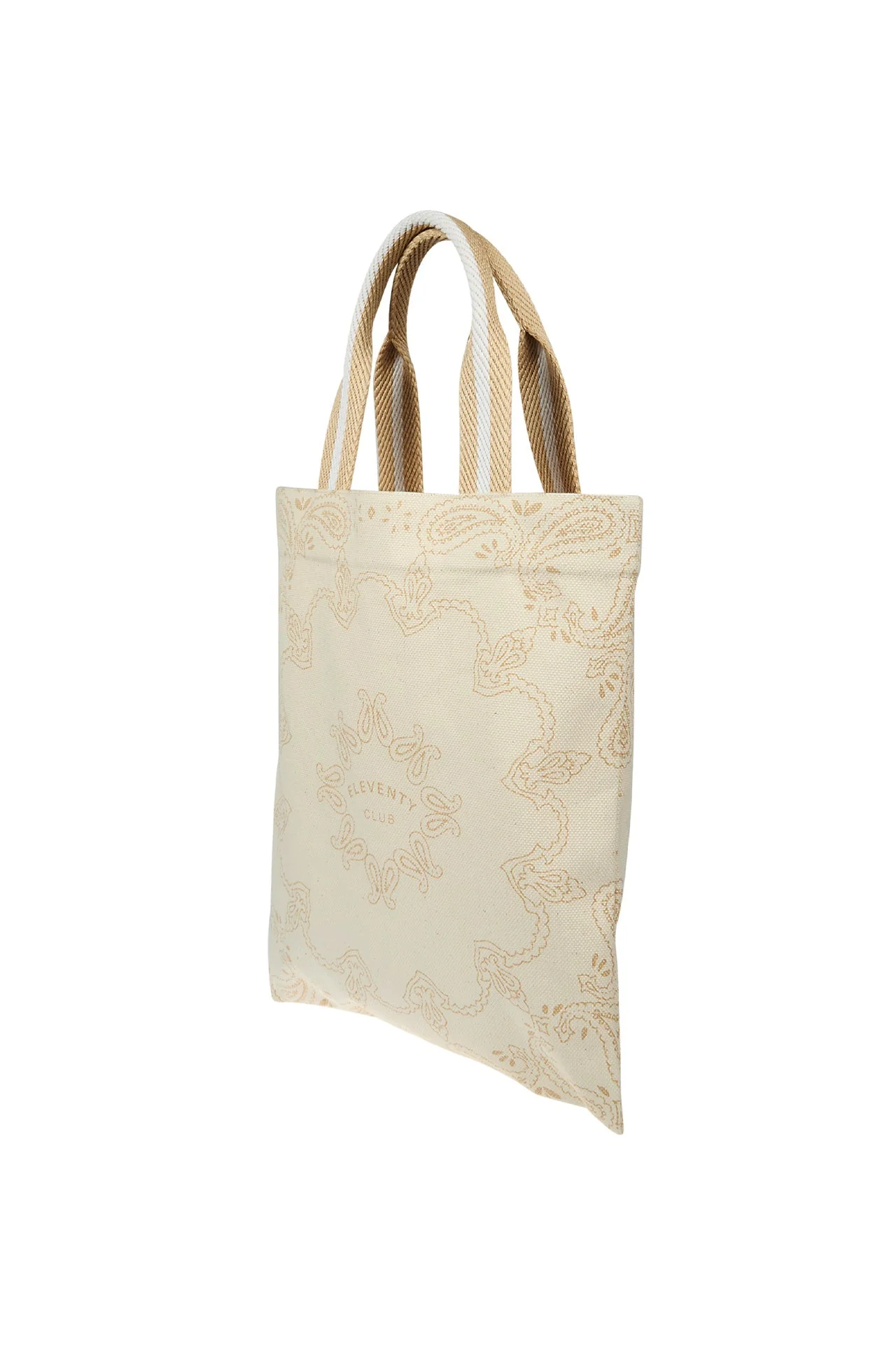 Men's Printed Cotton Canvas Tote Bag with Paisley | Eleventy - Image 2