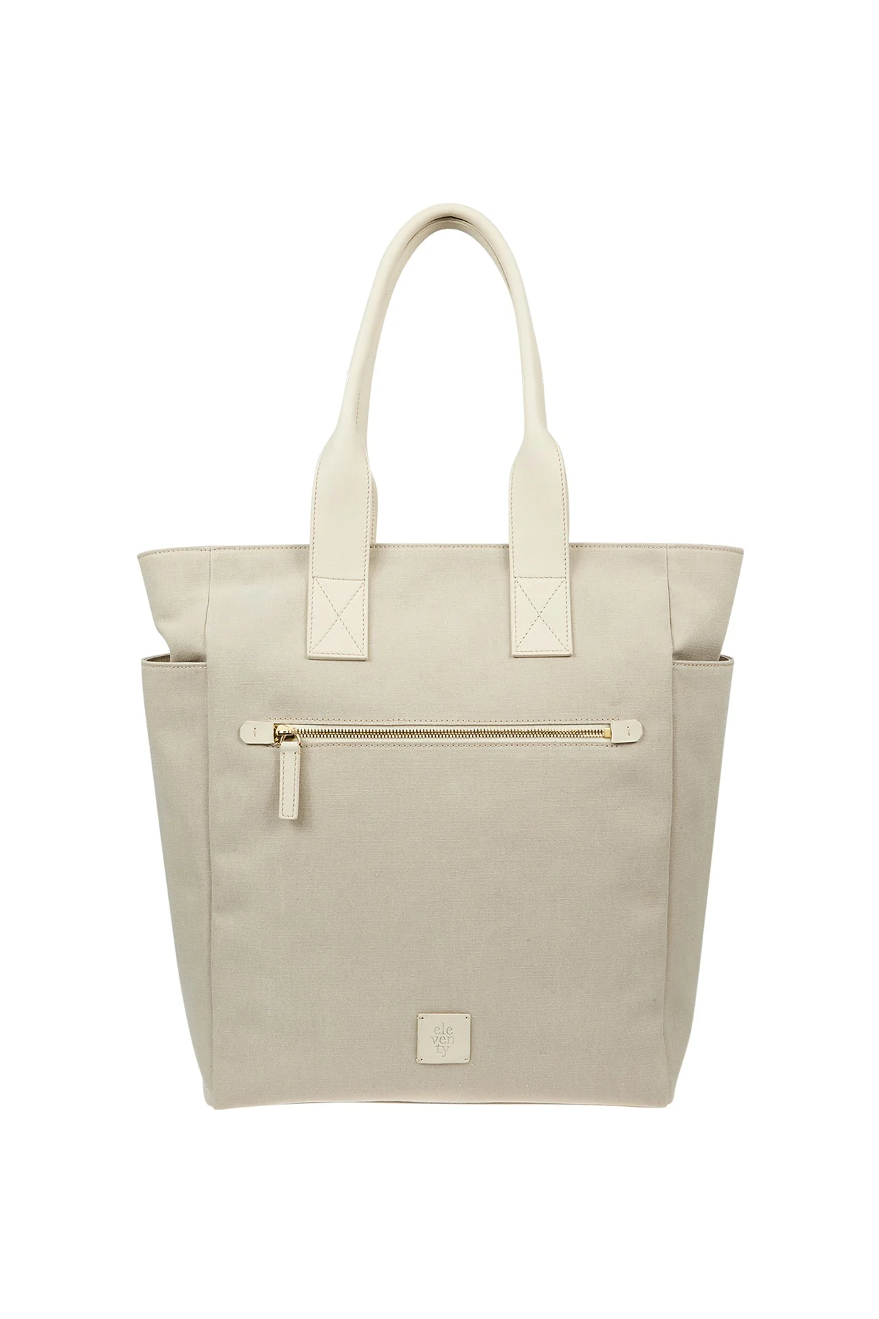 Men's Cotton Canvas and Calfskin Leather Tote Bag | Eleventy
