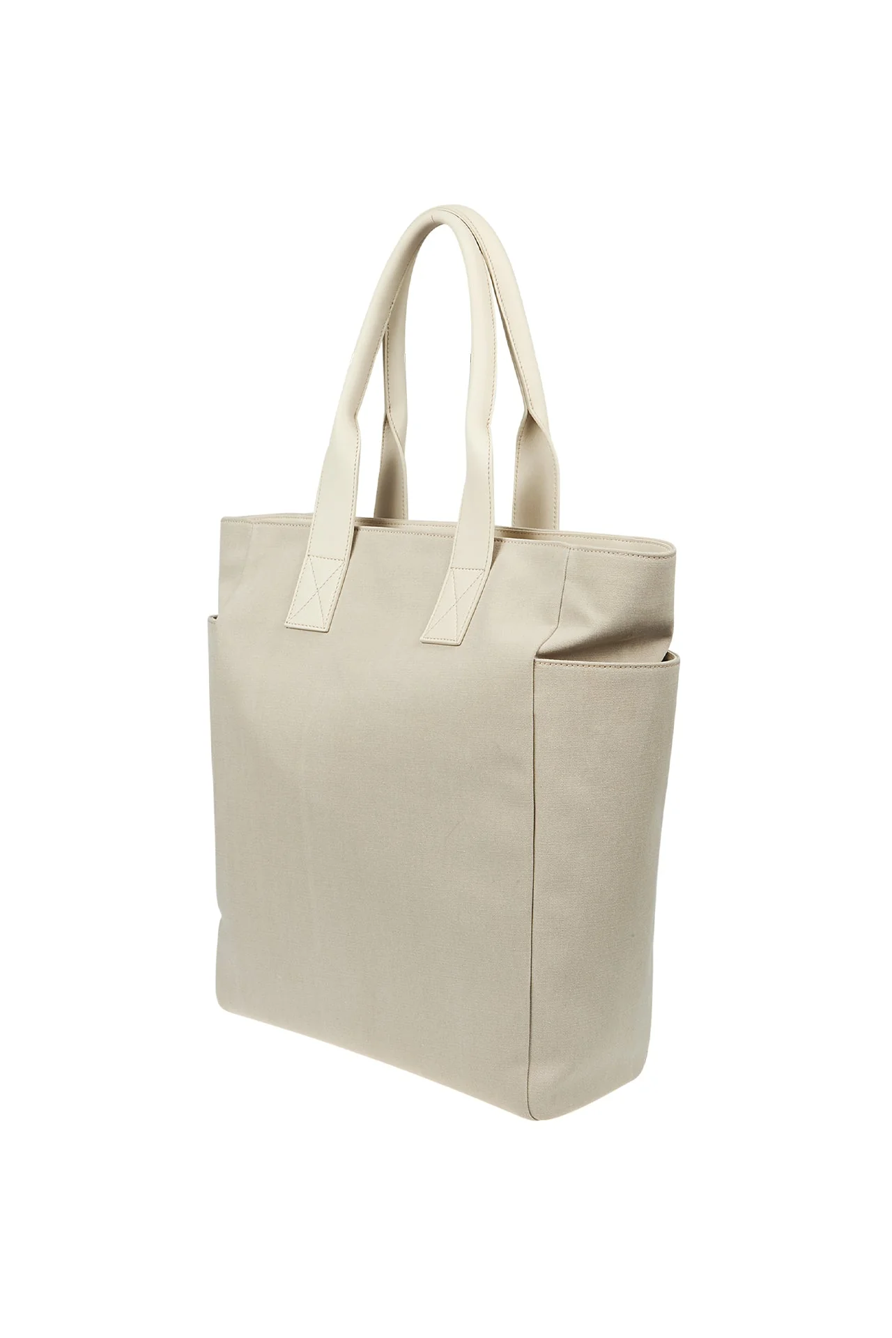 Men's Cotton Canvas and Calfskin Leather Tote Bag | Eleventy - Image 2