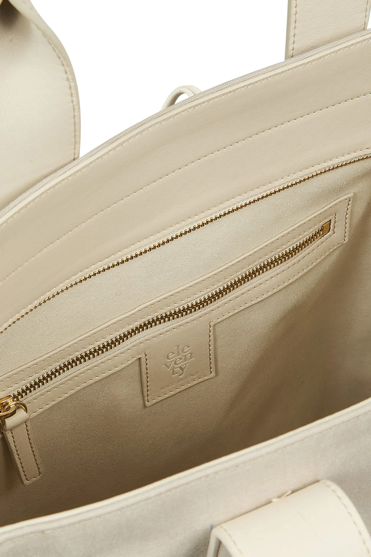 Men's Cotton Canvas and Calfskin Leather Tote Bag | Eleventy - Image 3