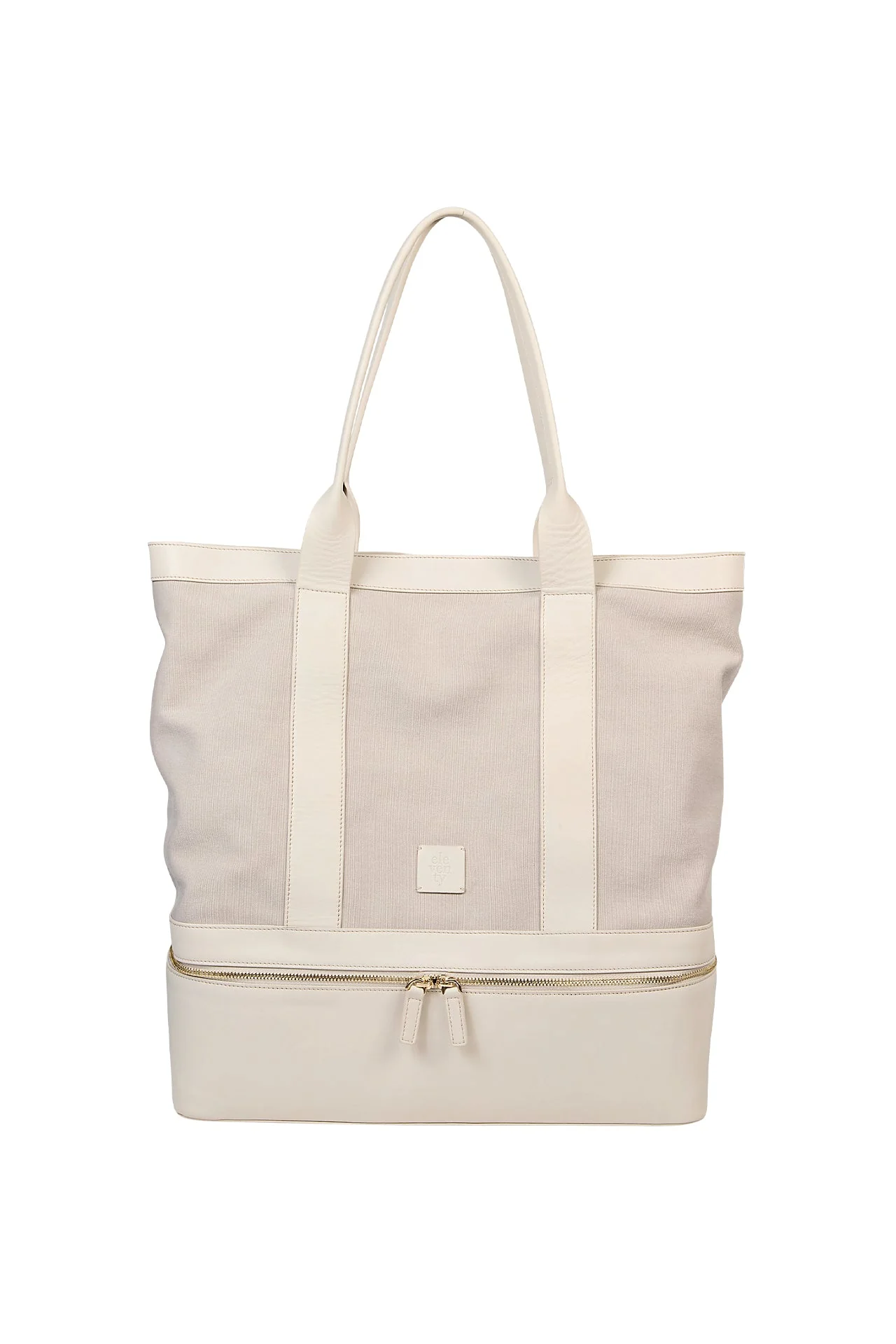Cotton Canvas and Calfskin Leather Gym Tote Bag | Eleventy