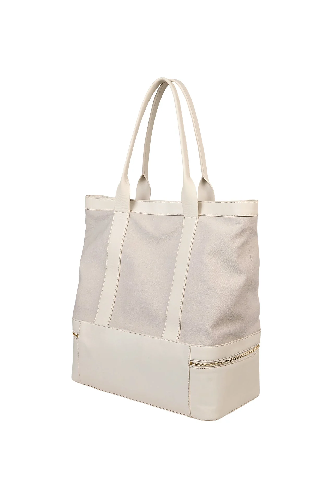 Cotton Canvas and Calfskin Leather Gym Tote Bag | Eleventy - Image 2