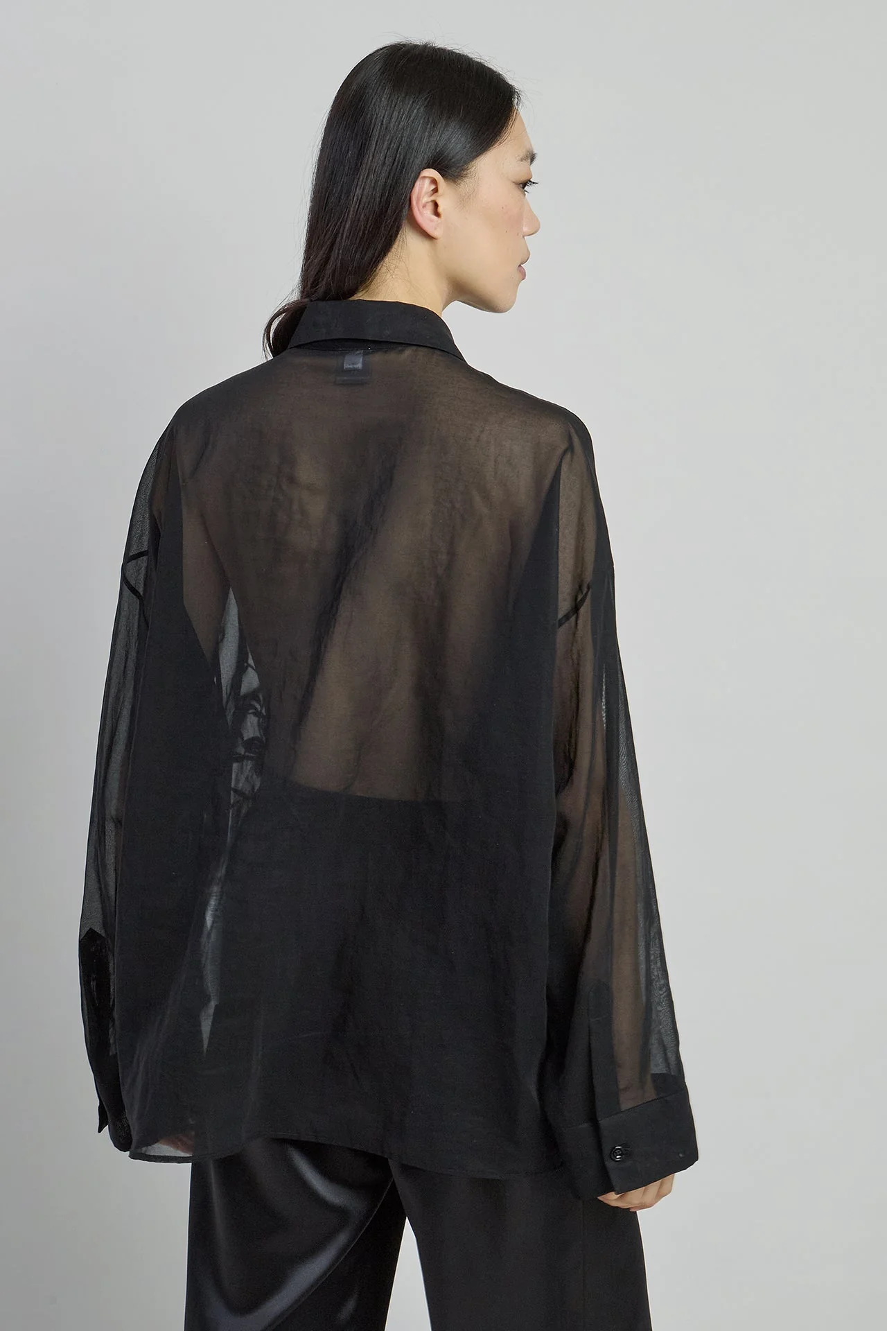 Women's Japanese Cotton Gauze Shirt with Embroidery | Eleventy - Image 3