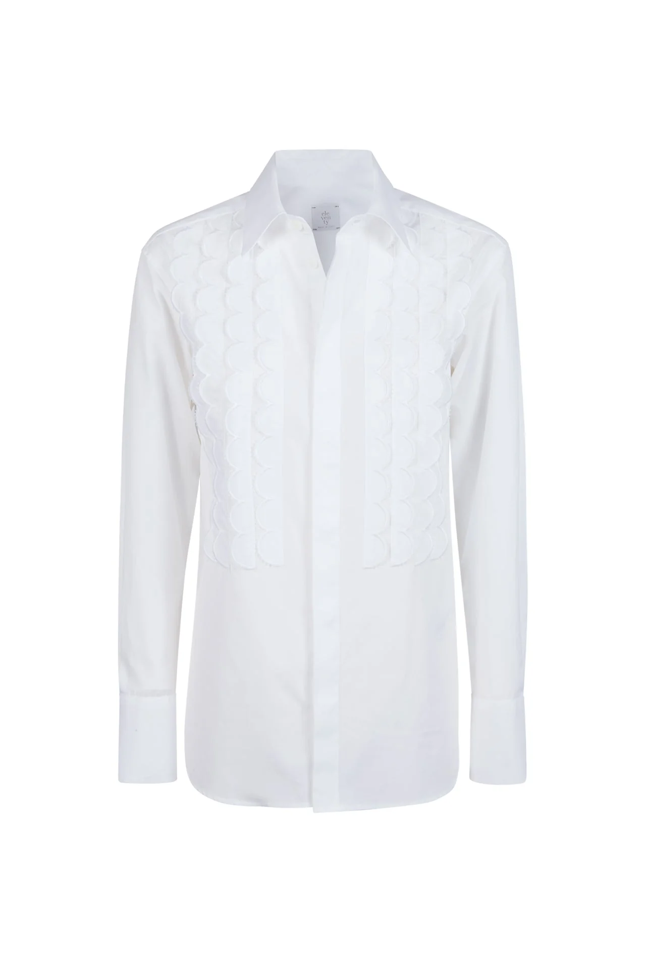 Women's Oversized Pleated Cotton Poplin Shirt | Eleventy