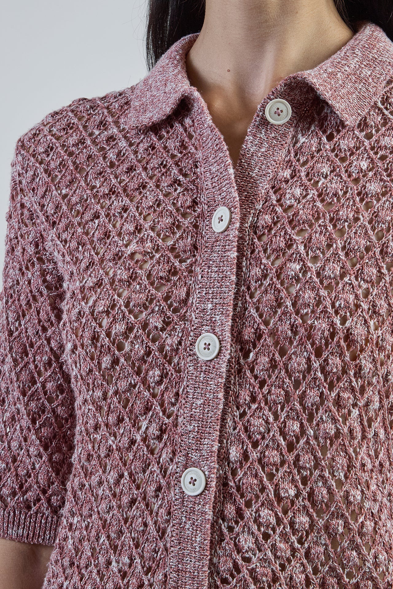 Women's Linen Cotton and Silk Knitted Overshirt | Eleventy - Image 4