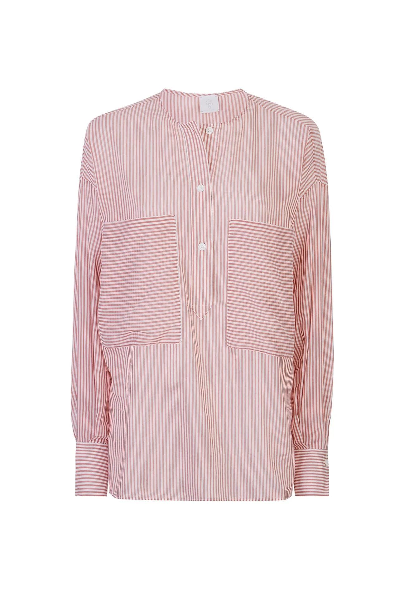 Women's Striped Silk and Cotton Voile Oversized Shirt | Eleventy