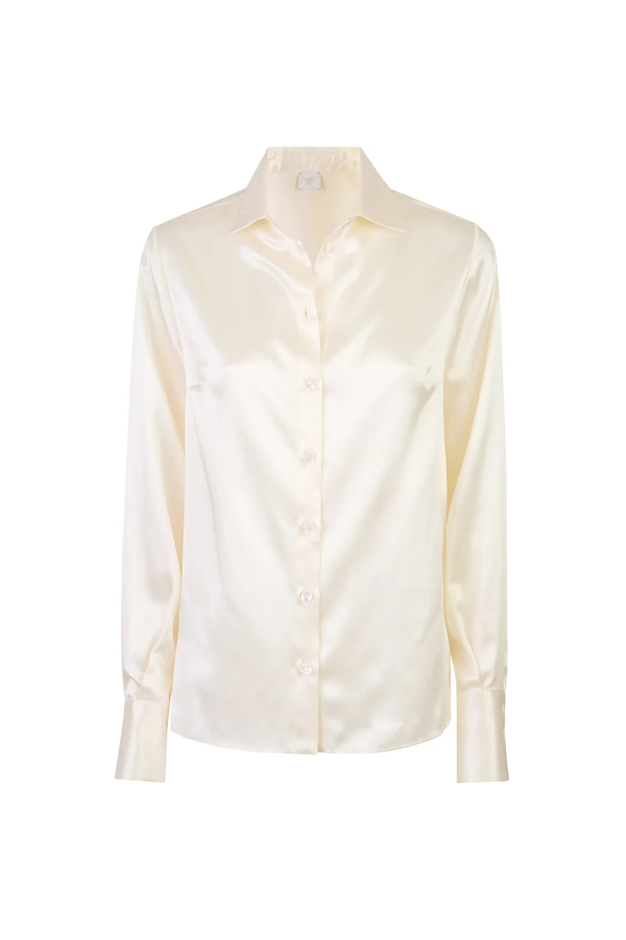 Women's Plain Double Silk Satin Shirt in Comasca Silk | Eleventy