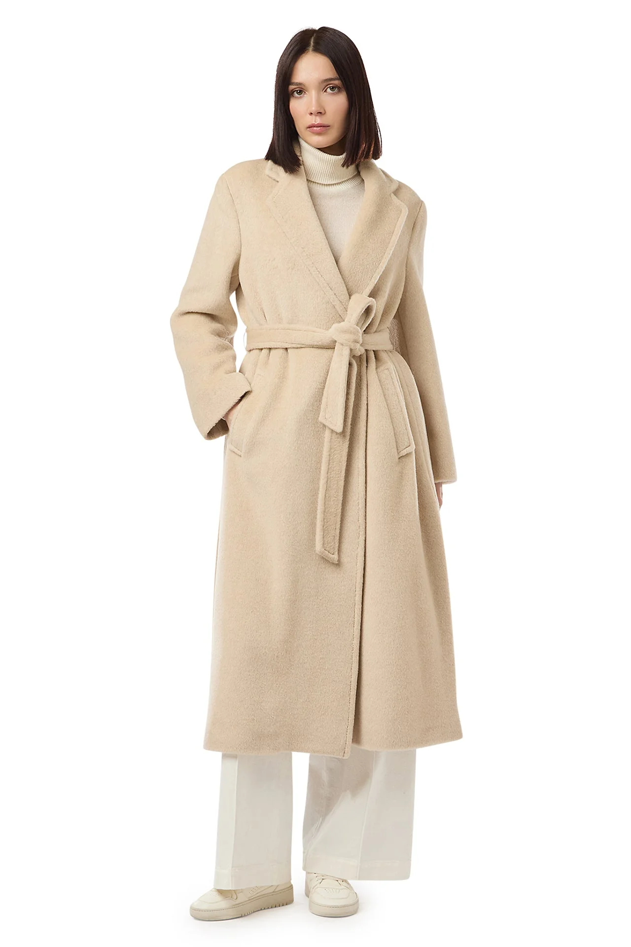 LONG COAT WITH BELT - Image 2