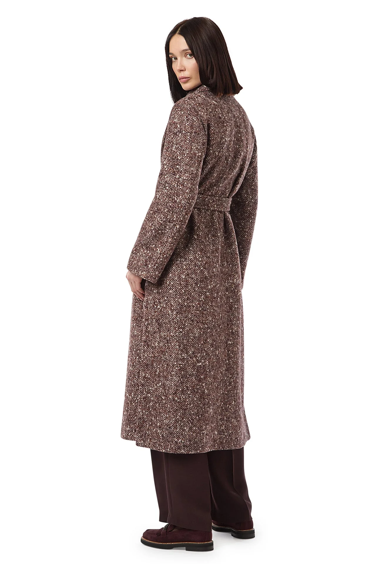 LONG COAT WITH BELT - Image 4