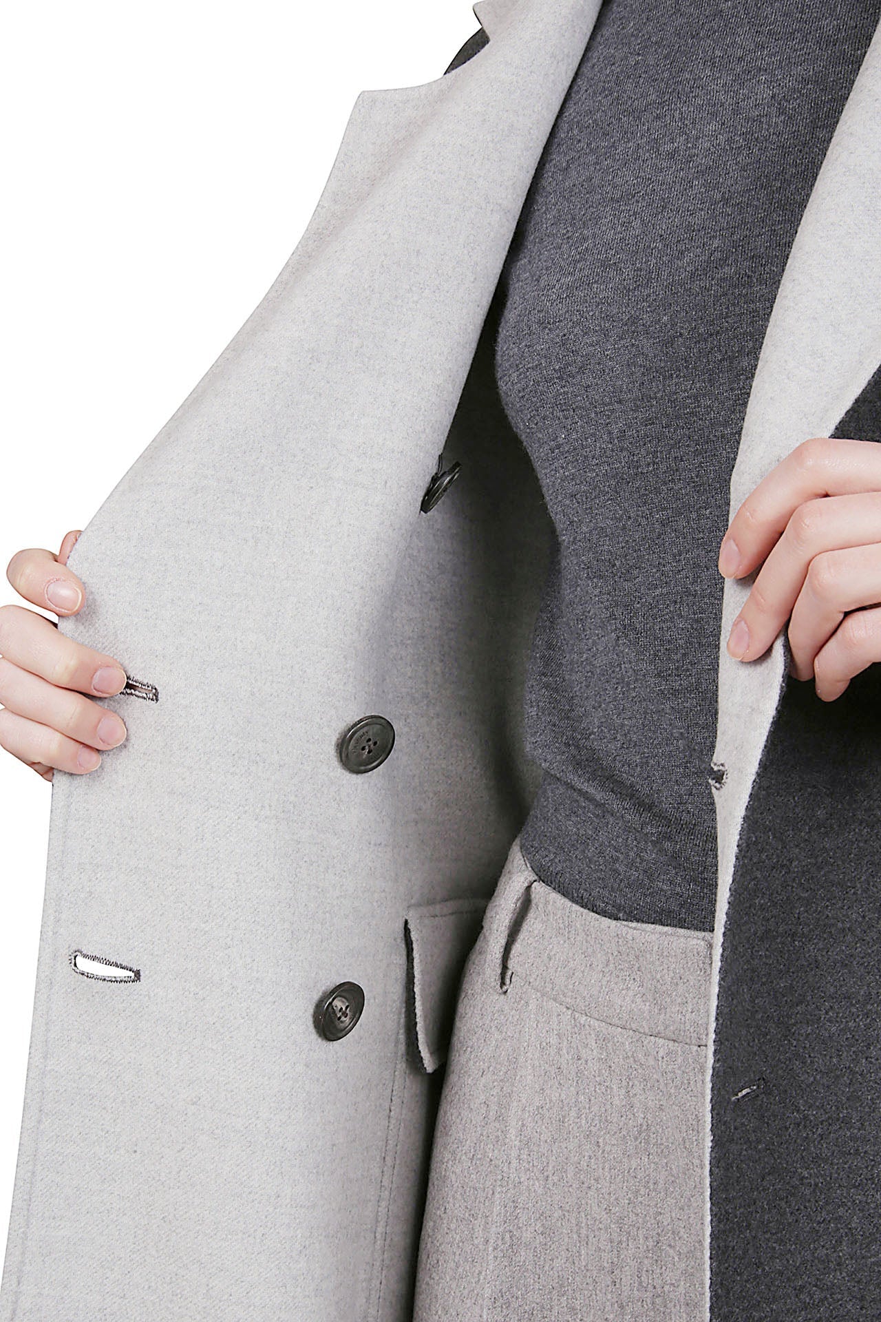 DOUBLE BREASTED WOOL COAT - Image 10