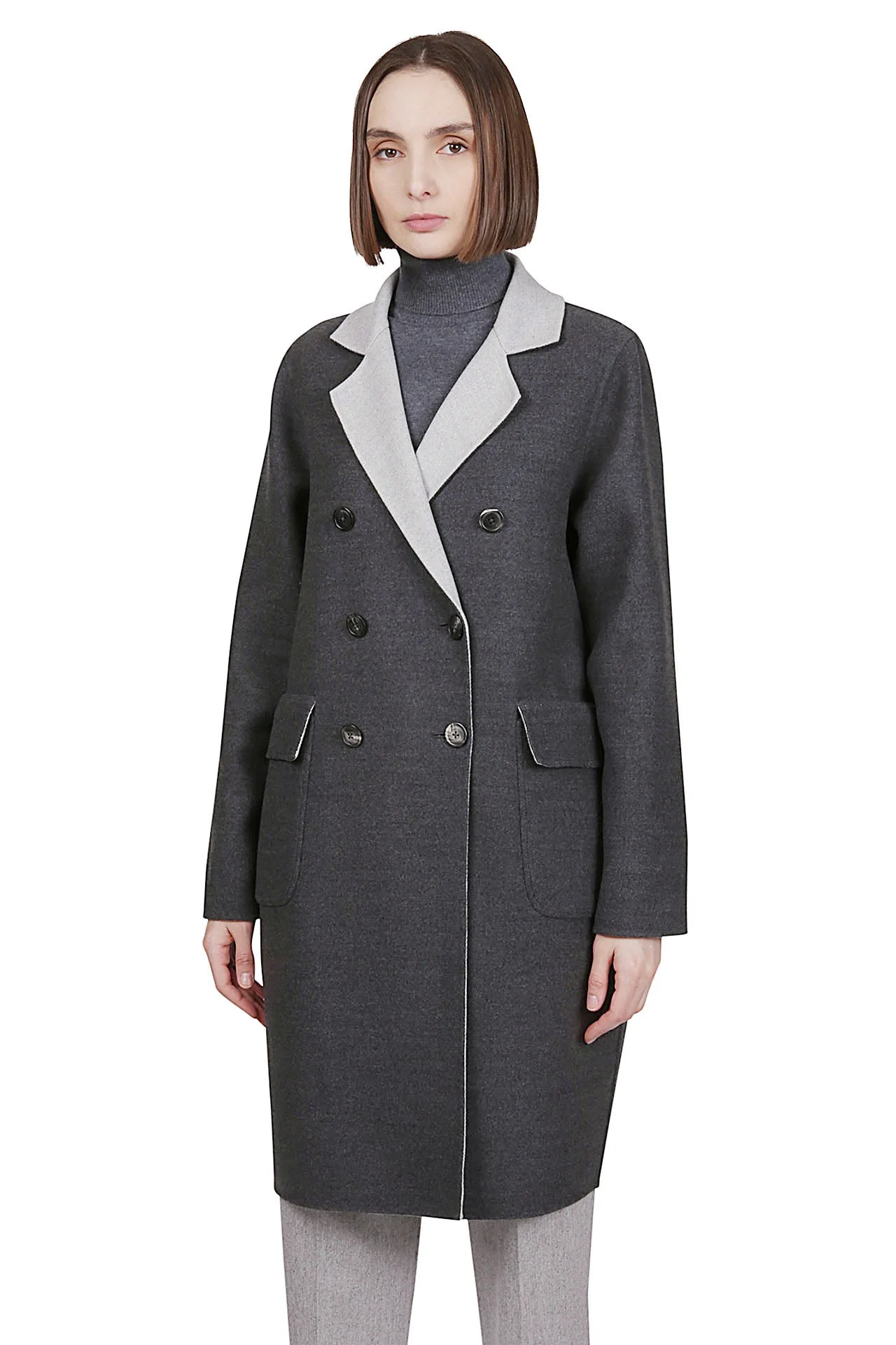 DOUBLE BREASTED WOOL COAT - Image 12