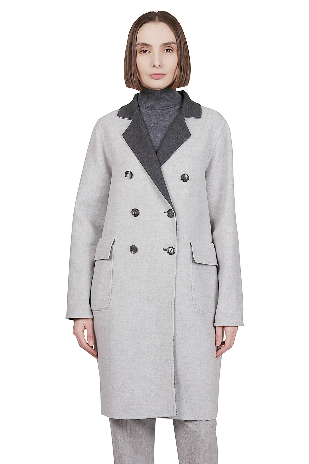 DOUBLE BREASTED WOOL COAT - Image 8