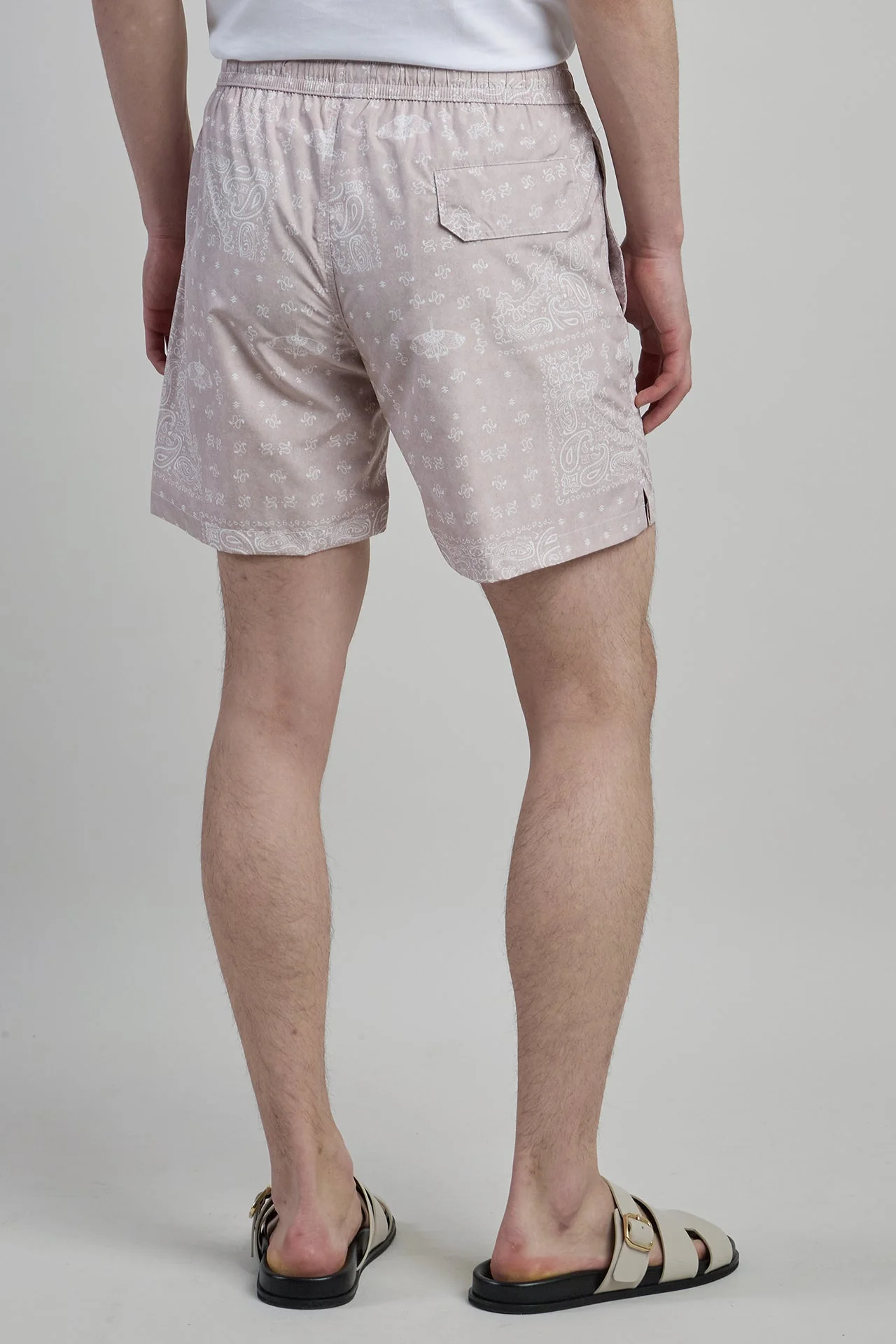 Men's Paisley Print Technical Fabric Swim Shorts | Eleventy - Image 3