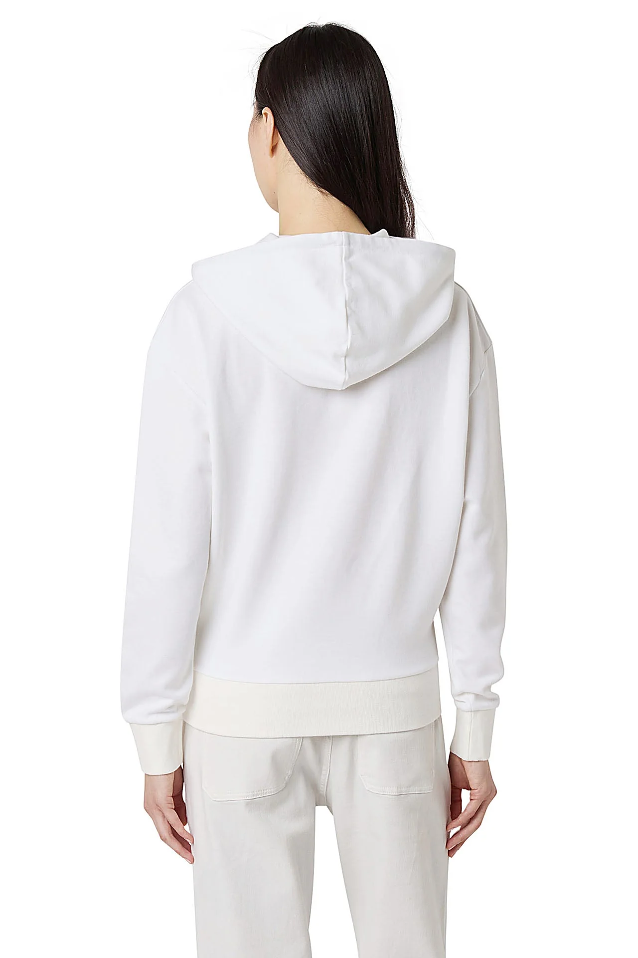 COTTON WOOL AND LEATHER HOODIE - Image 3