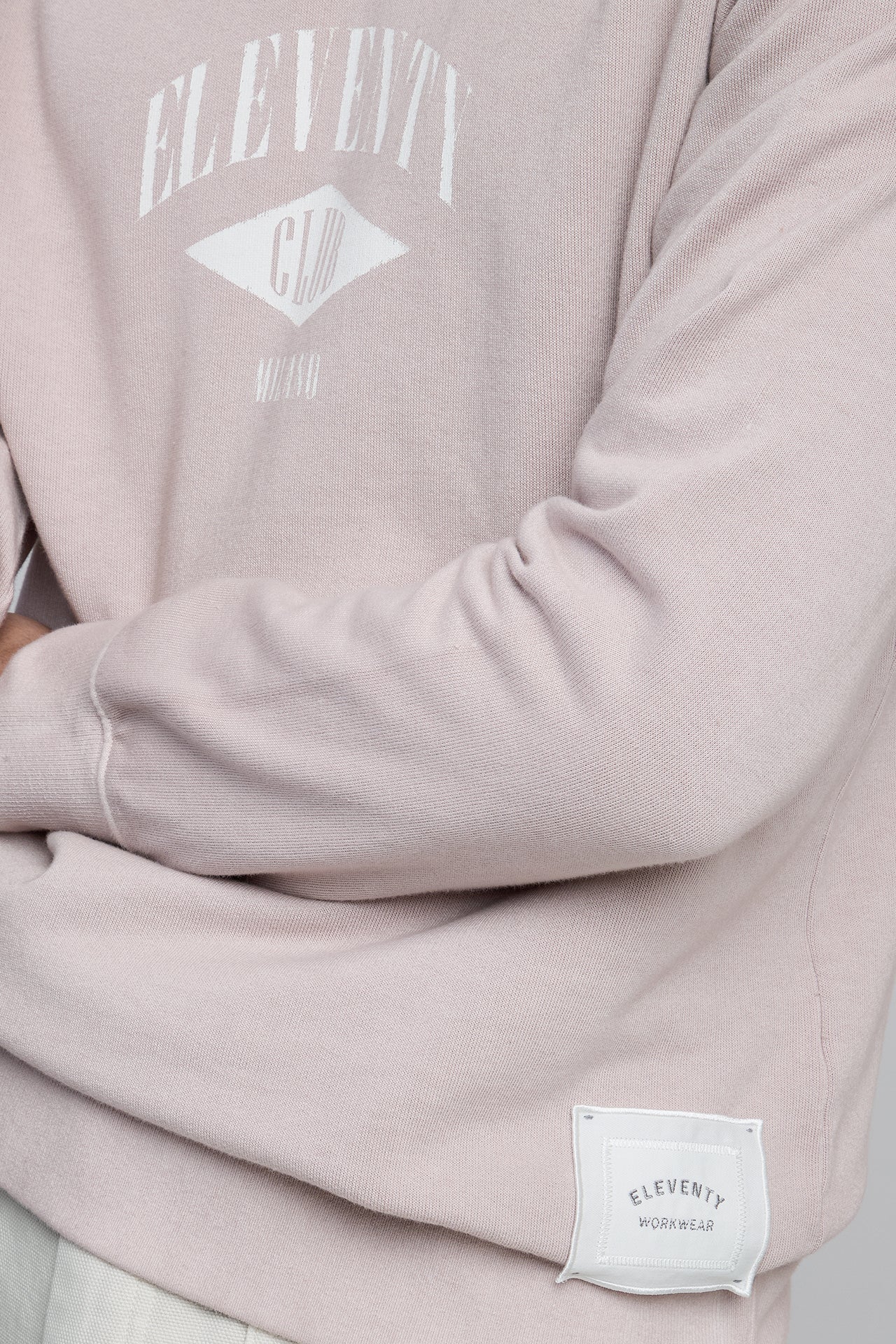 Men's Crew Neck Cotton Sweatshirt with Graphic Print | Eleventy - Image 4