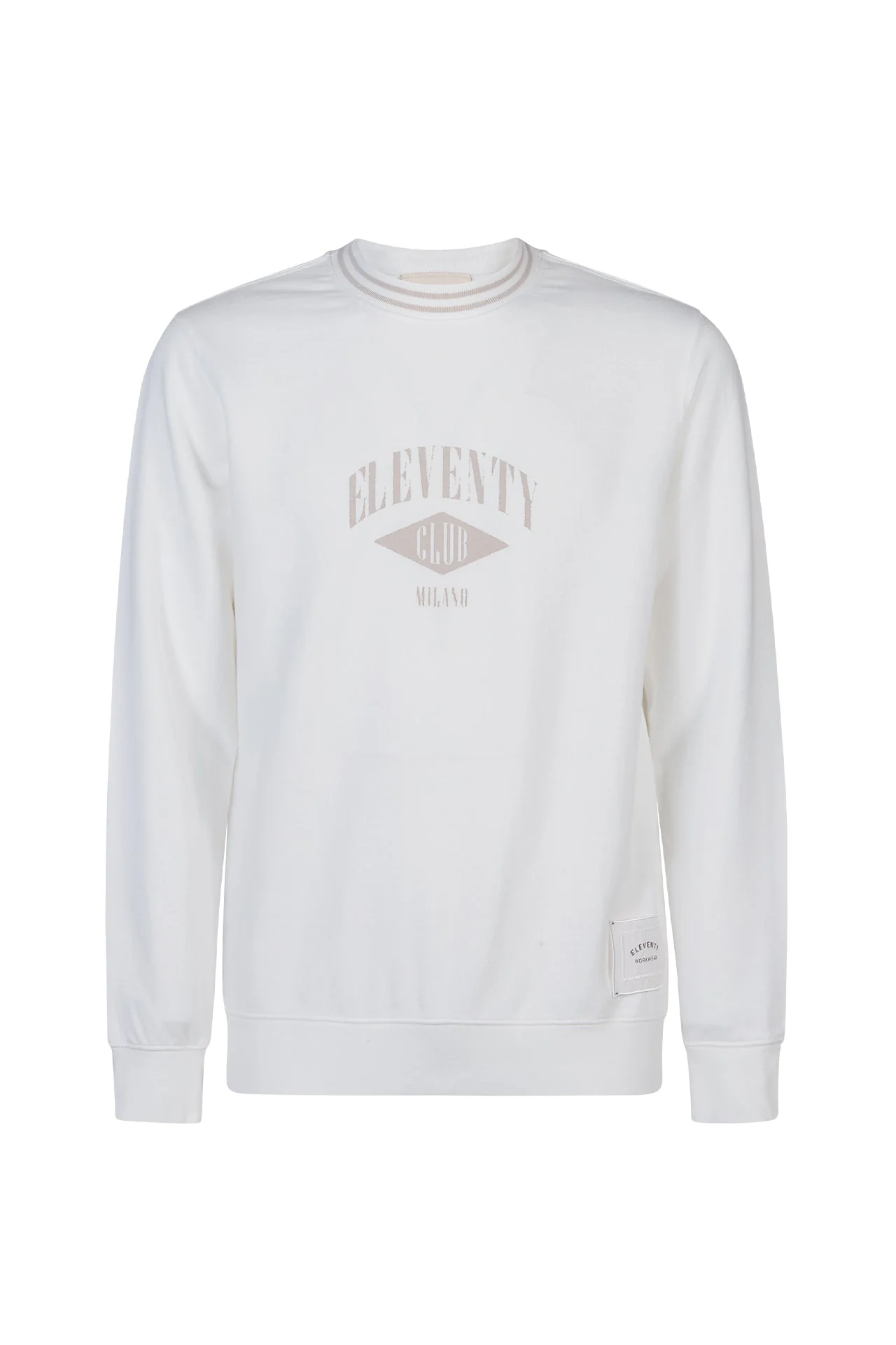 Men's Crew Neck Cotton Sweatshirt with Graphic Print | Eleventy - Image 5