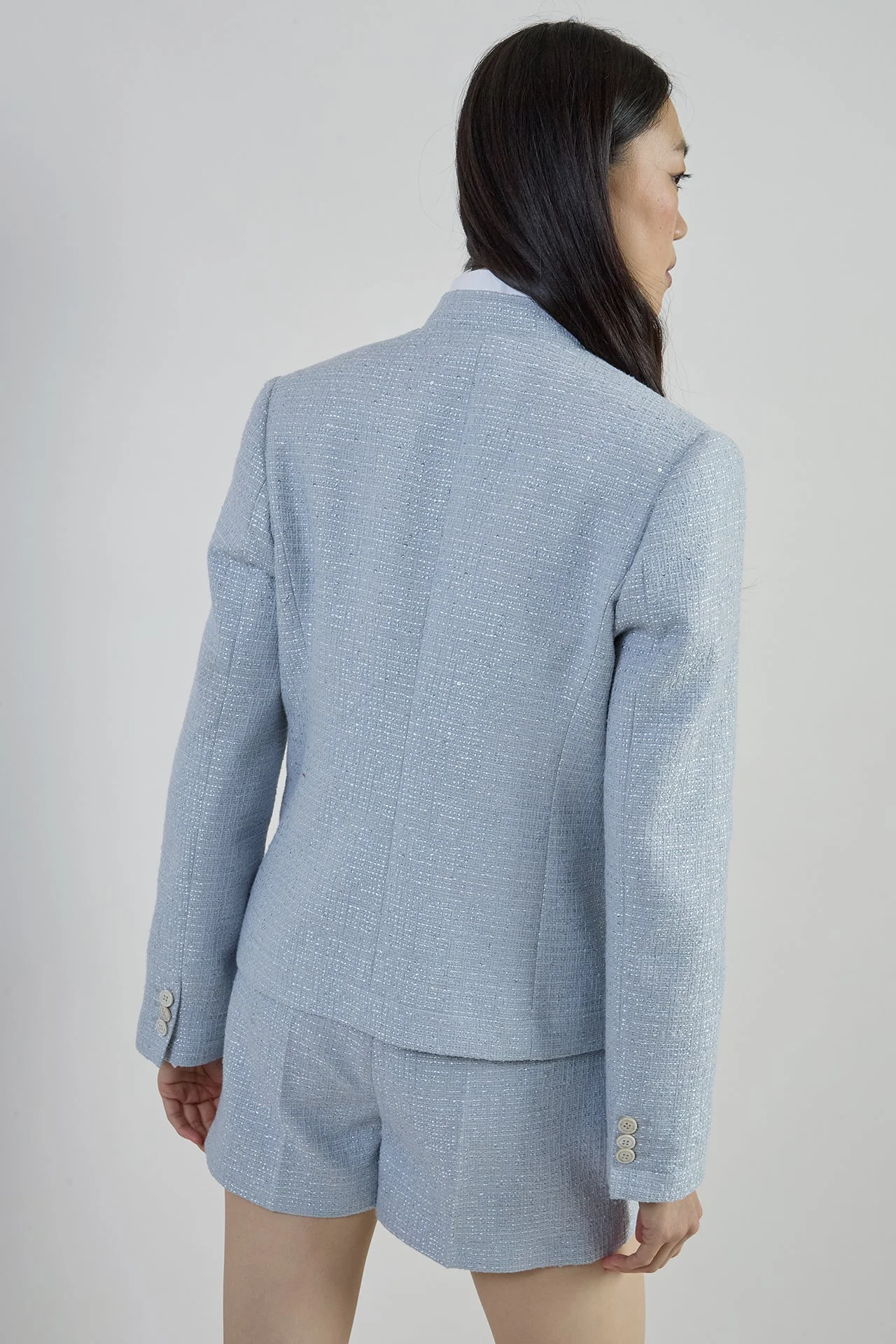 Women's Cotton Bouclé Standing Collar Field Jacket | Eleventy - Image 3