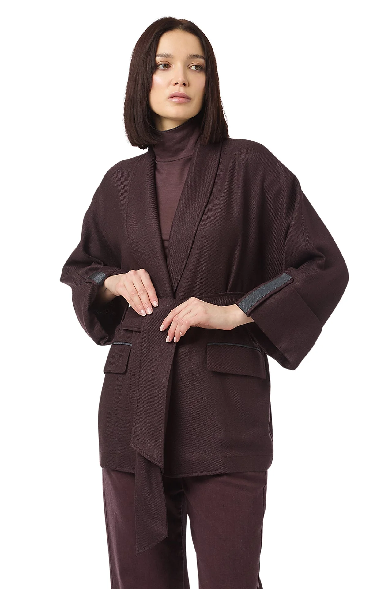 JACKET WITH BELT - Image 3