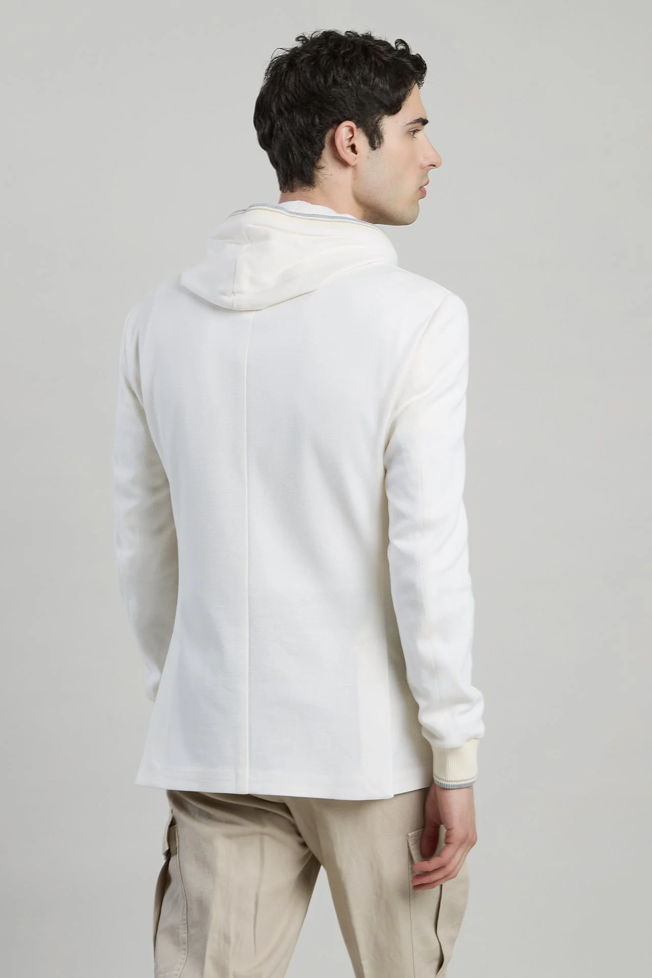 Men's Cotton Jersey Jacket with Detachable Bib | Eleventy - Image 3