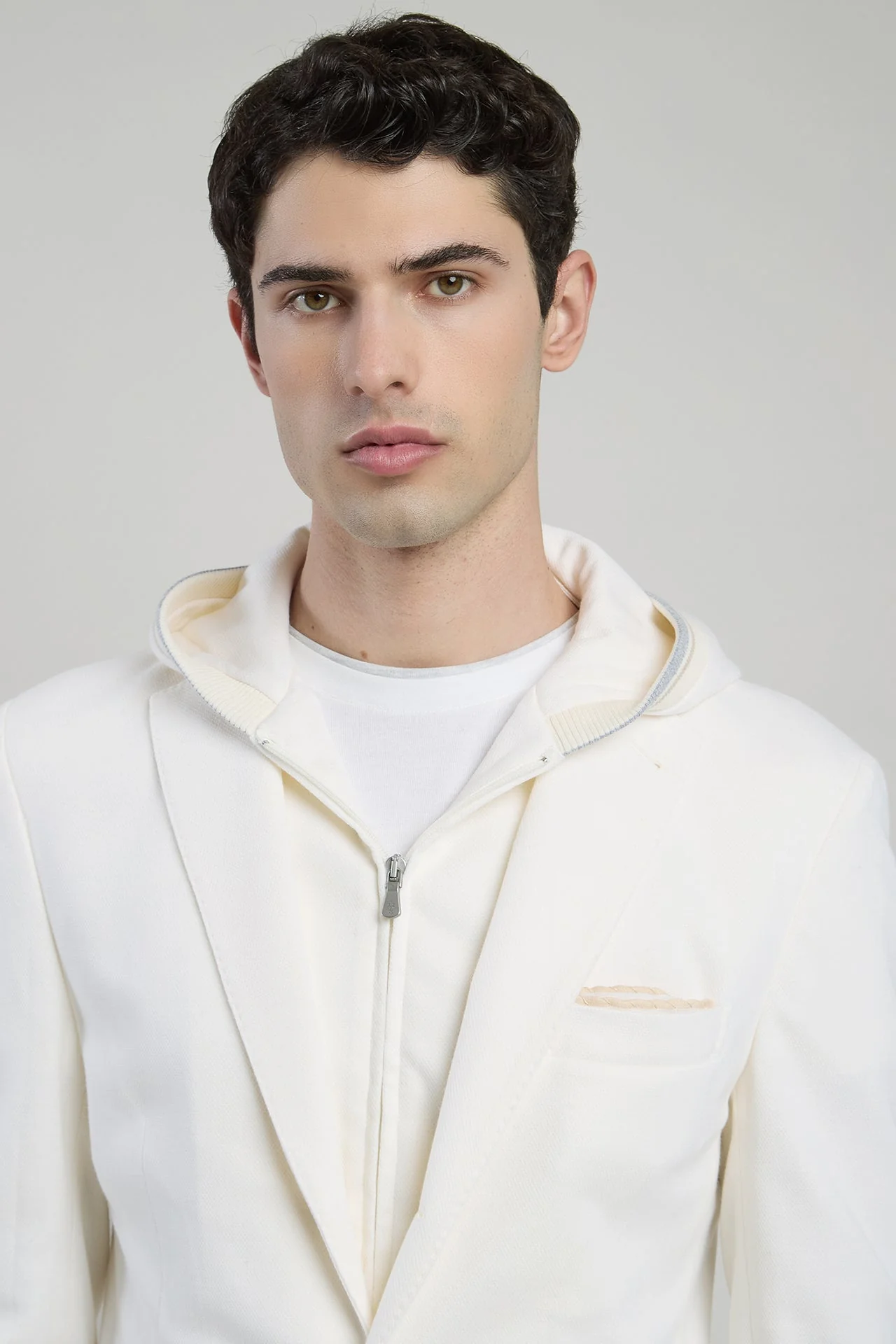 Men's Cotton Jersey Jacket with Detachable Bib | Eleventy - Image 4