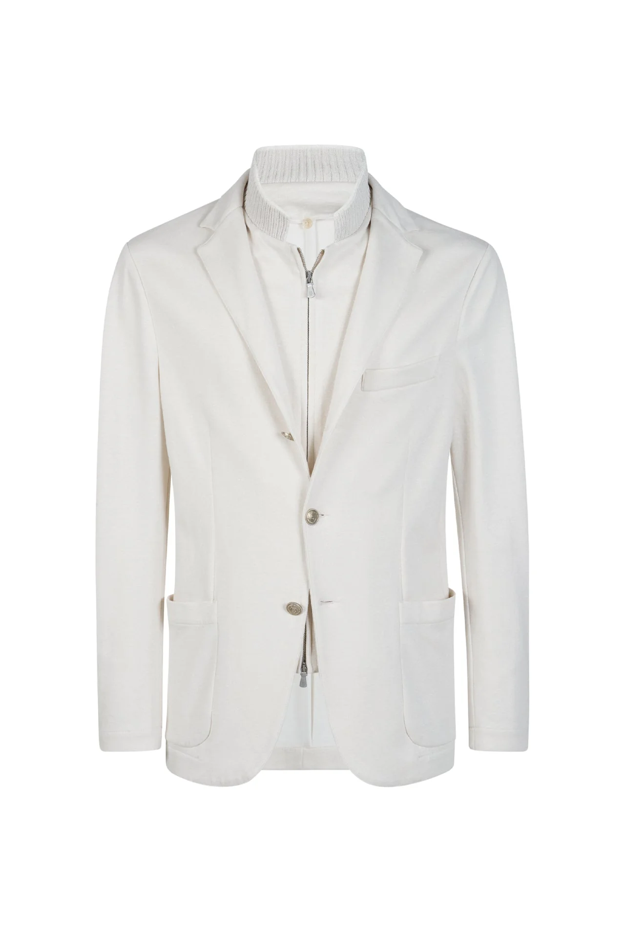 Men's Cotton Linen Jacket with Detachable Bib | Eleventy