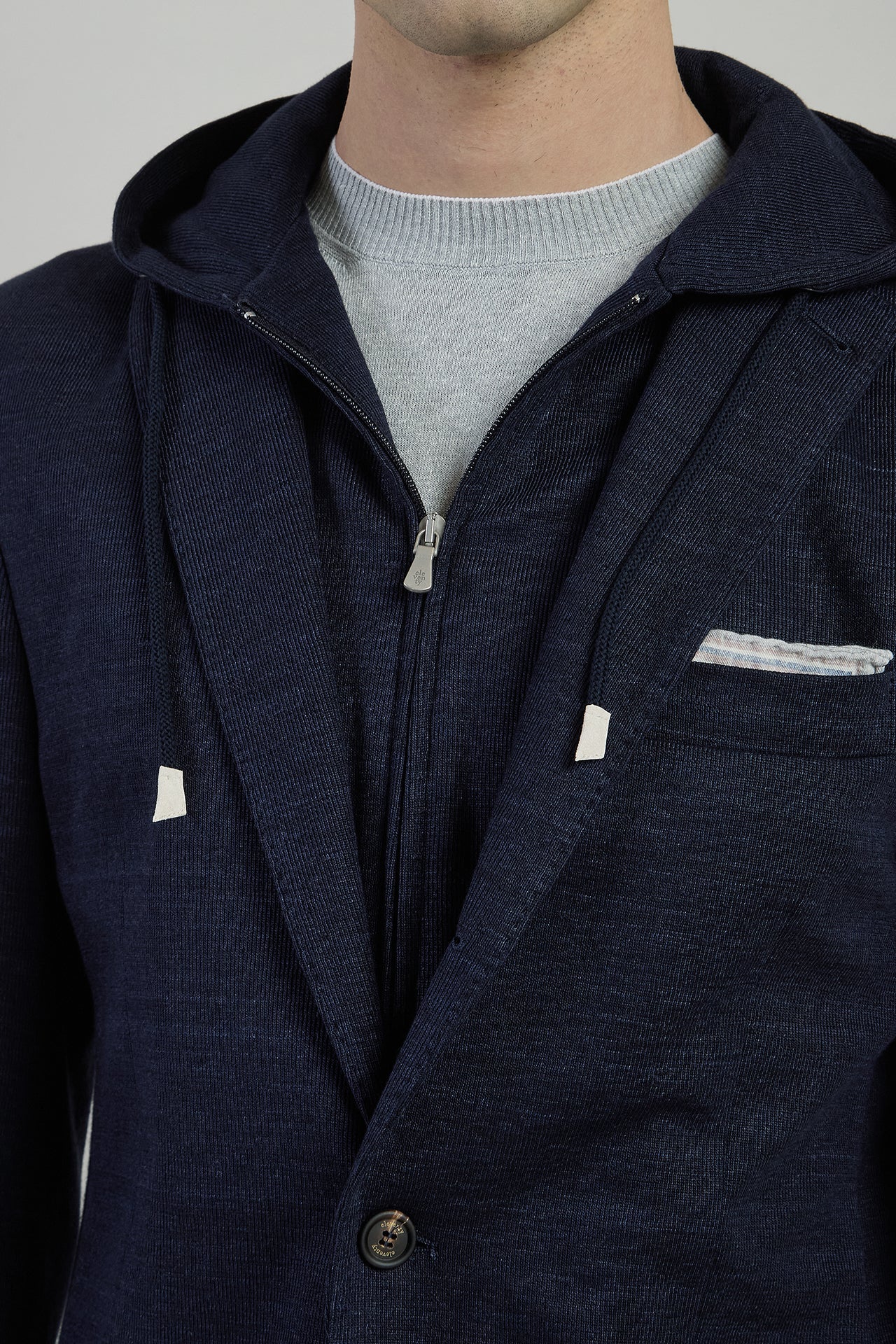 Men's Linen, Cotton and Tencel Jacket with Bib | Eleventy - Image 4