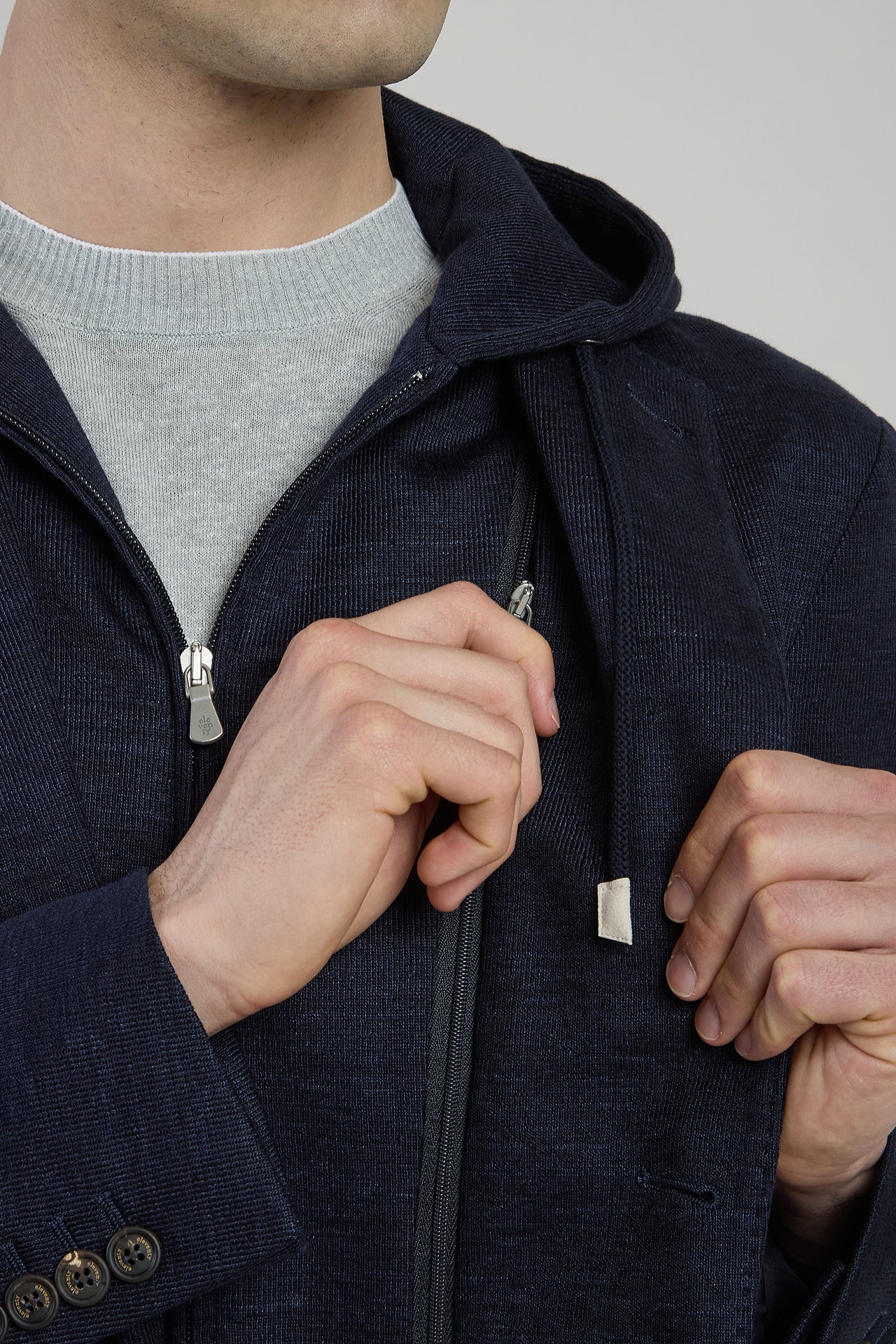 Men's Linen, Cotton and Tencel Jacket with Bib | Eleventy - Image 5