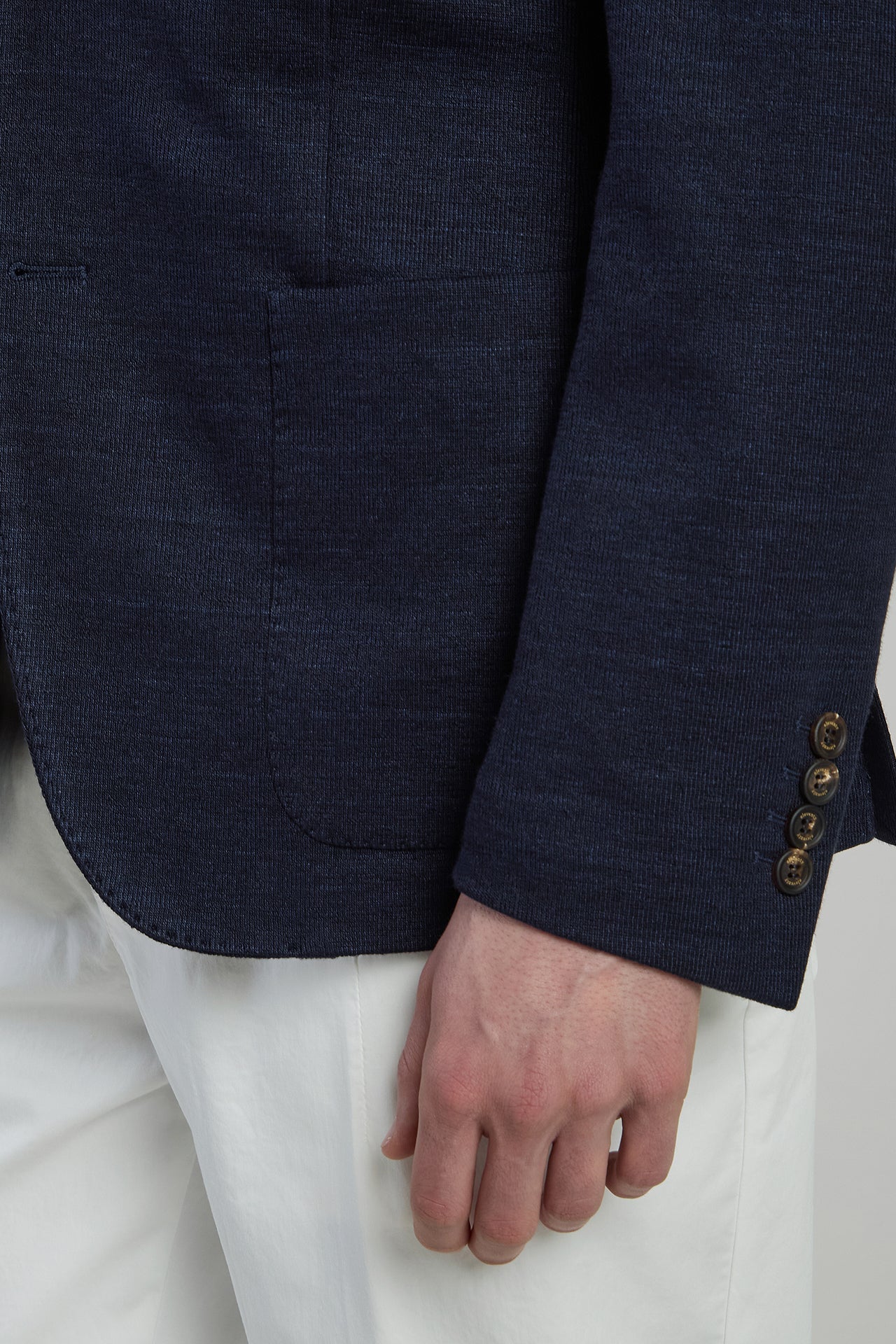 Men's Linen, Cotton and Tencel Jacket with Bib | Eleventy - Image 6