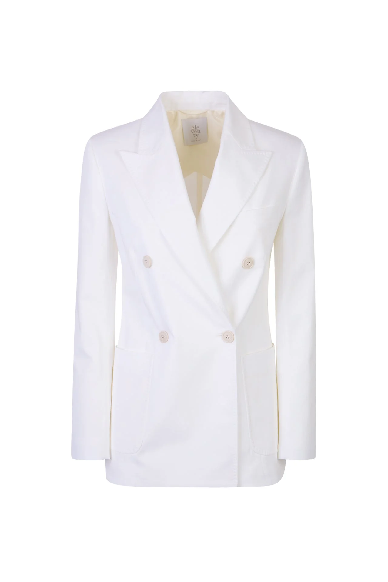 Women's Double-Breasted Stretch Cotton Jacket | Eleventy