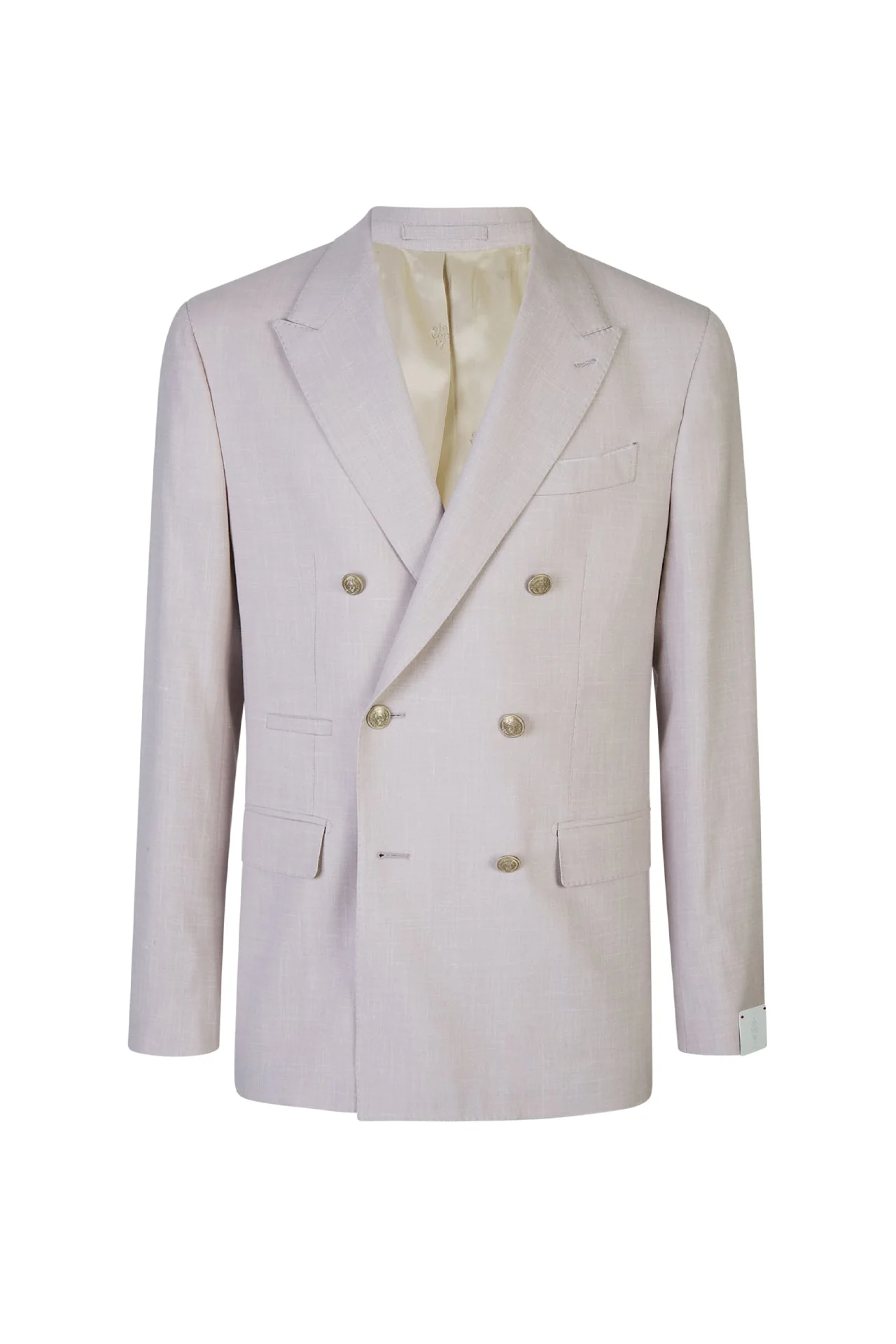 Men's Double-Breasted Wool Silk and Linen Jacket | Eleventy