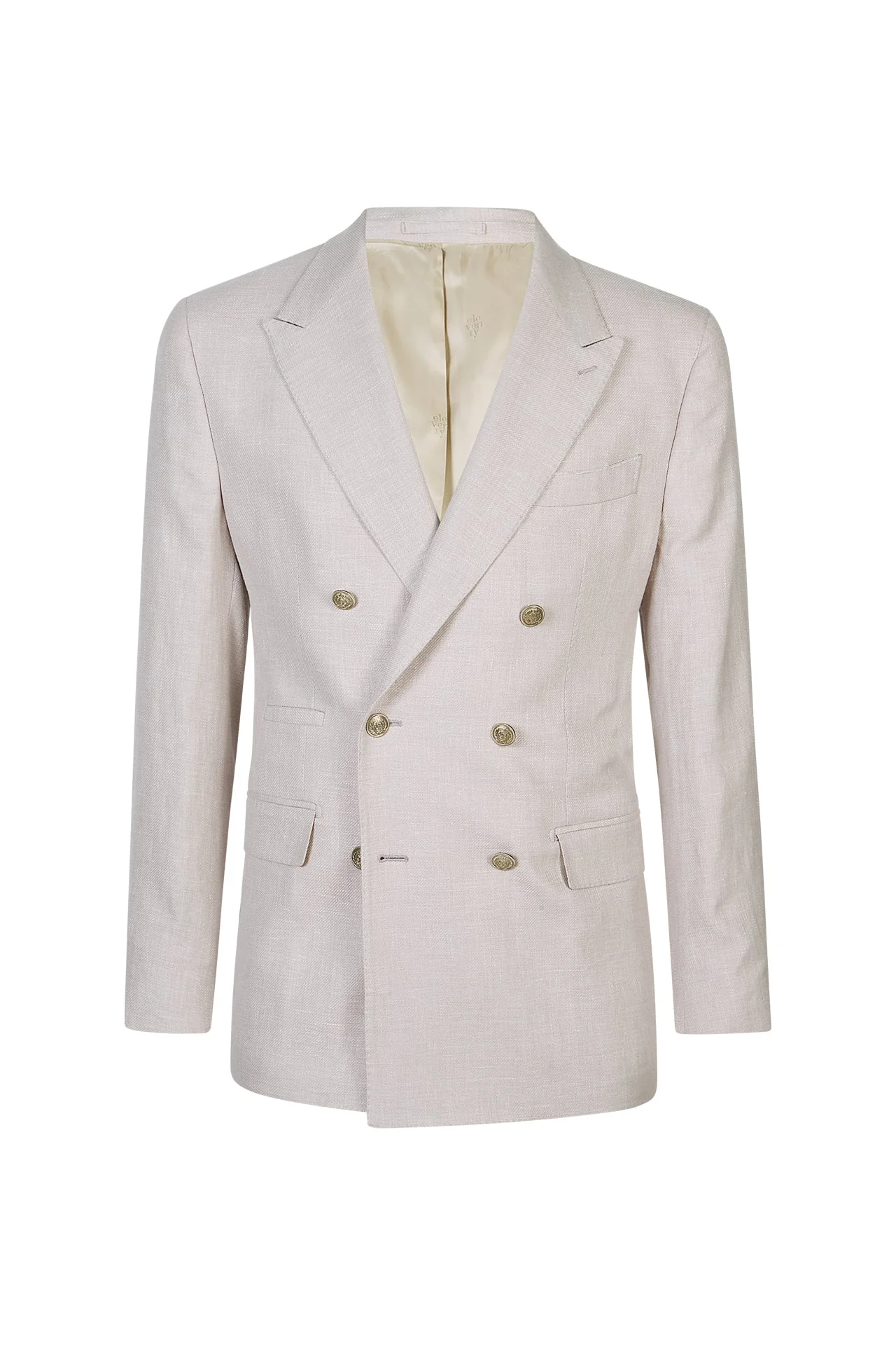 Men's Double-Breasted Linen, Wool and Silk Jacket | Eleventy - Image 2