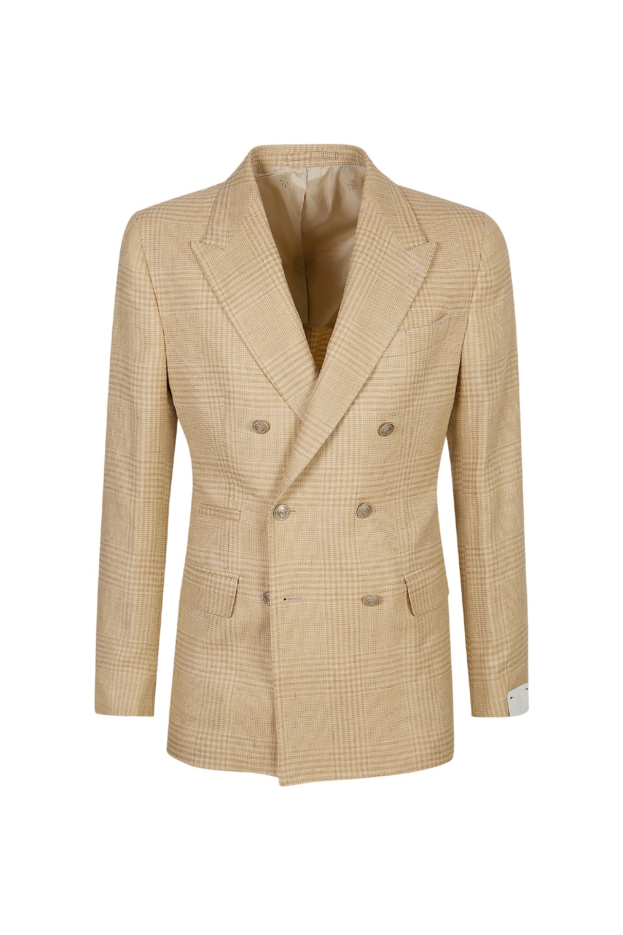 Slim Fit Double-Breasted Linen Wool and Silk Jacket | Eleventy