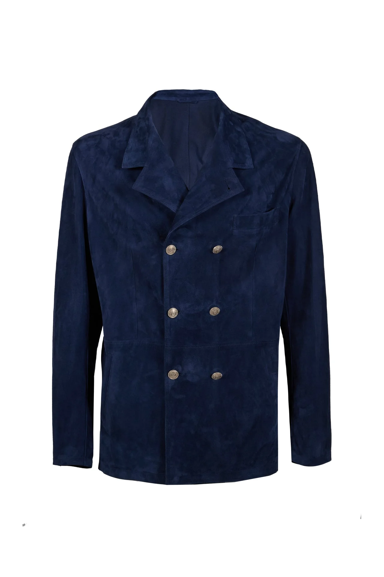 Men's Double-Breasted Suede Jacket in Nappa Finish | Eleventy